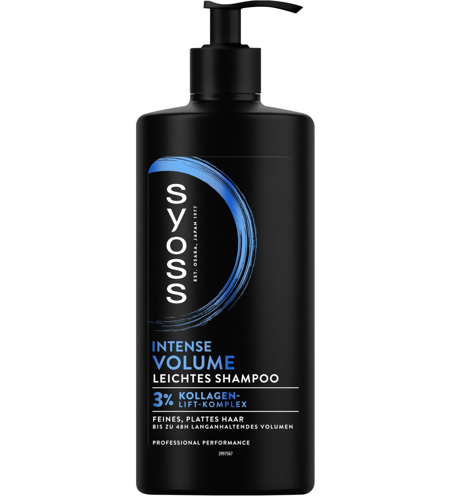  Syoss Syoss Volume Shampoo (440 ml) for fine & flat hair silicone-free shampoo up to 48 hours of volume without weighing down vegan formula with purple rice - Buy Online on GoSupps.com
