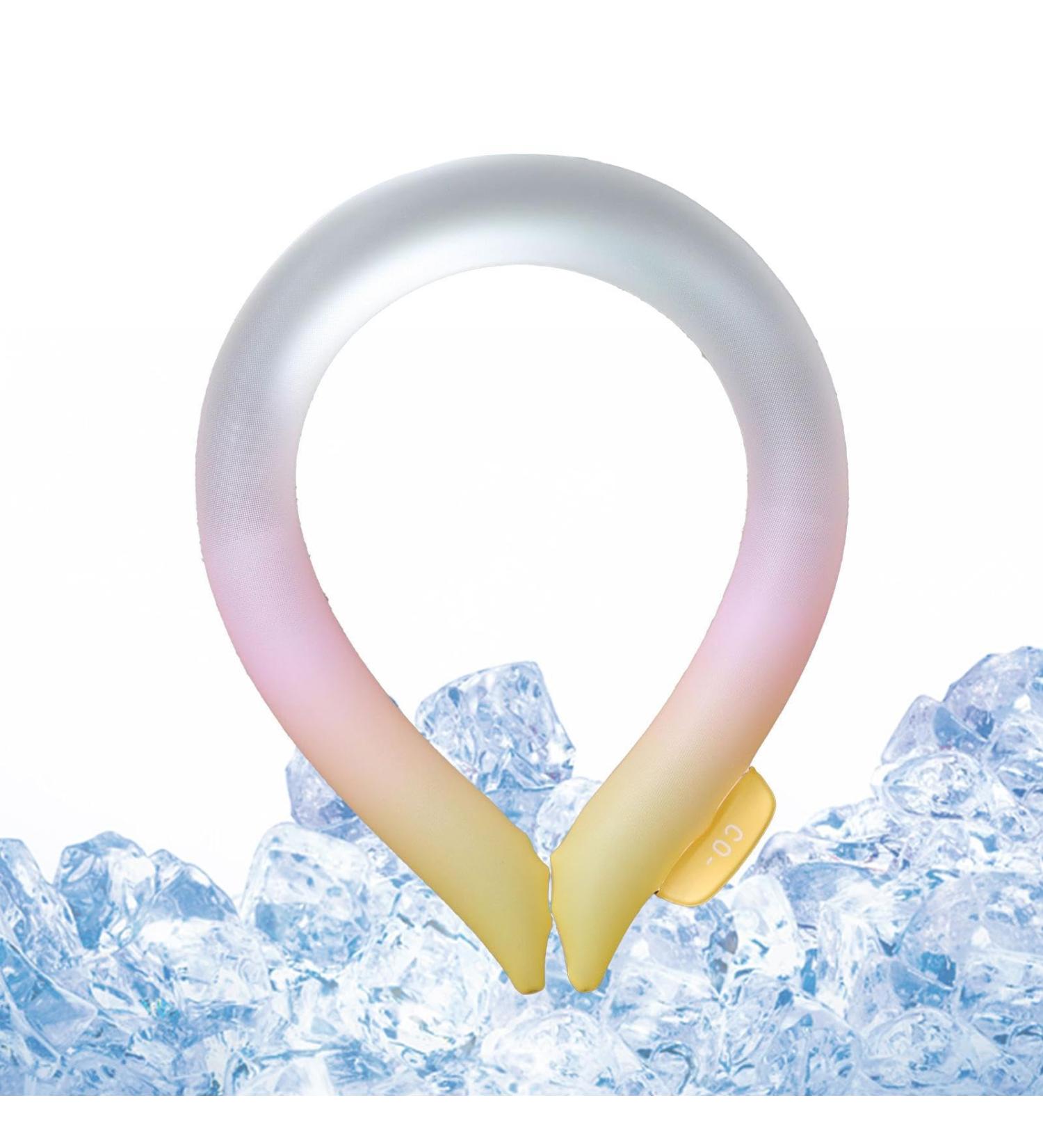 Naked Cooling Tube - Adjustable Neck Wrap | Effective Ice Rings for Hot Weather | Biudui Yellow - Portable & Hands-Free Design for Indoor & Outdoor Workers - Buy Online on GoSupps.com