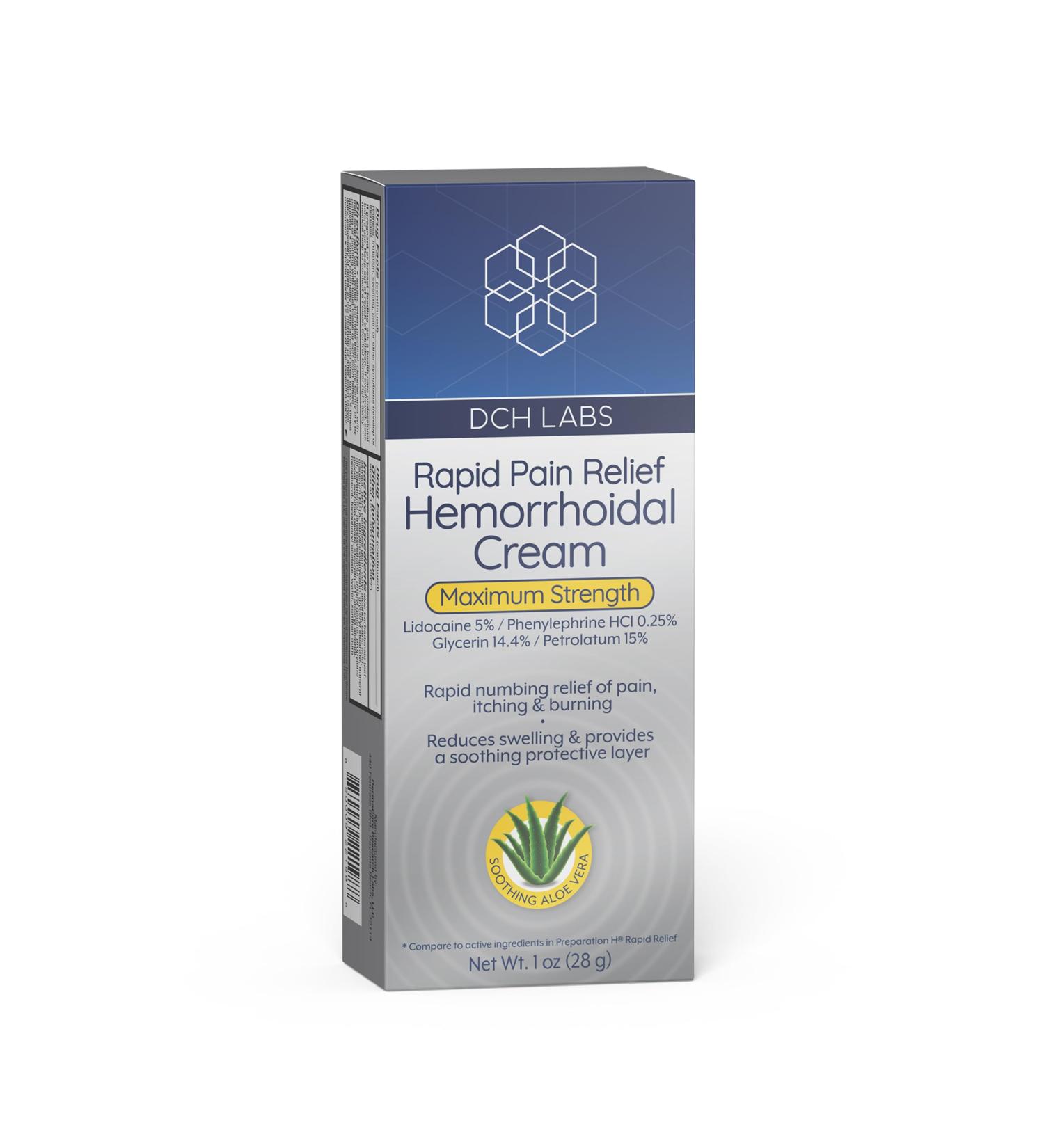 Rapid Relief Hemorrhoid Treatment Cream - Maximum Strength Aloe Vera Formula for Fast Pain Burning Itching & Swelling Relief - Ships Internationally - Buy Online on GoSupps.com