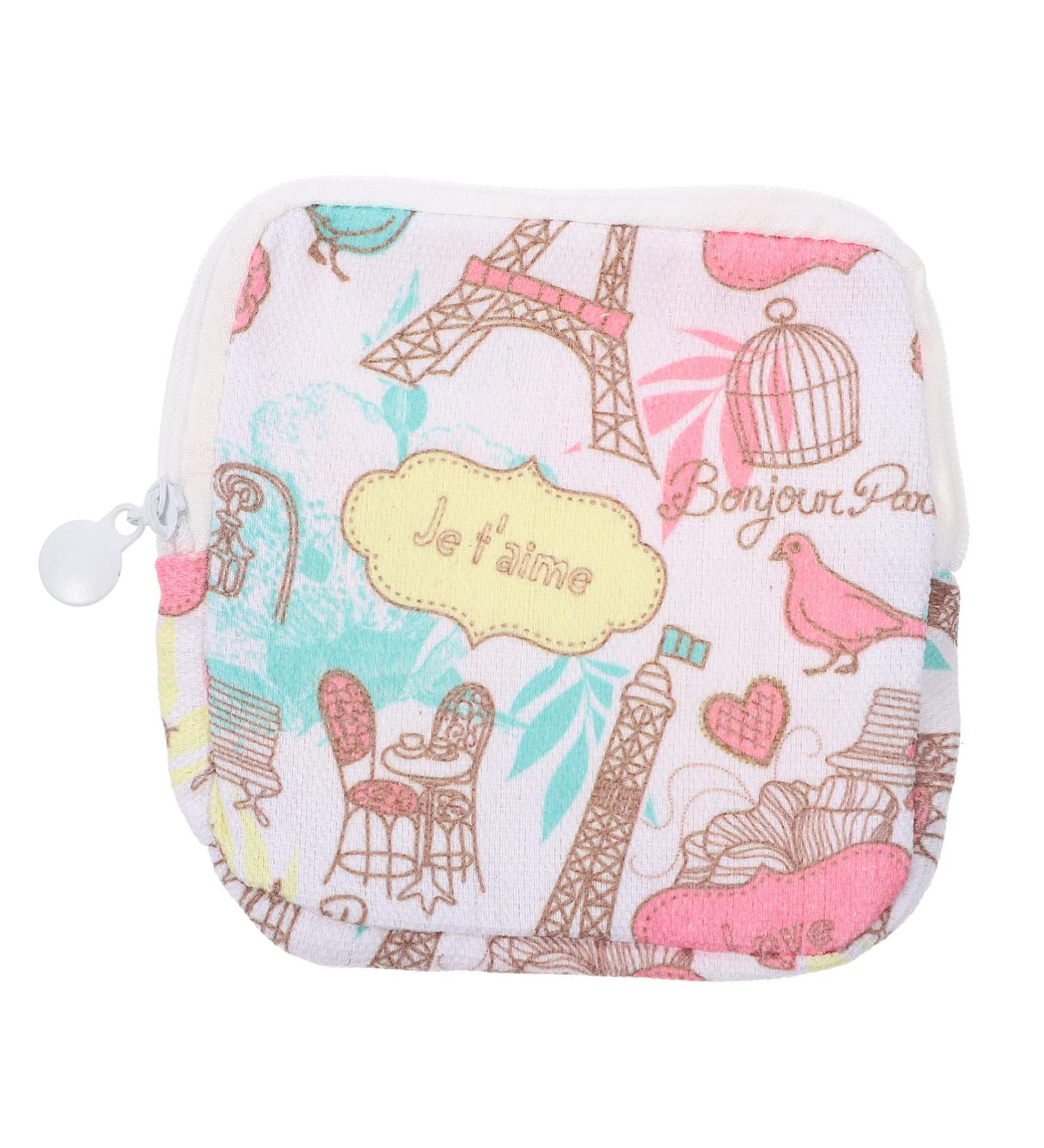 Shop Stylish Menstrual Bag | Sanitary Napkin & Cosmetic Zipper Pouch for Tower Bird Panty Liners - International Shipping Available - Buy Online on GoSupps.com