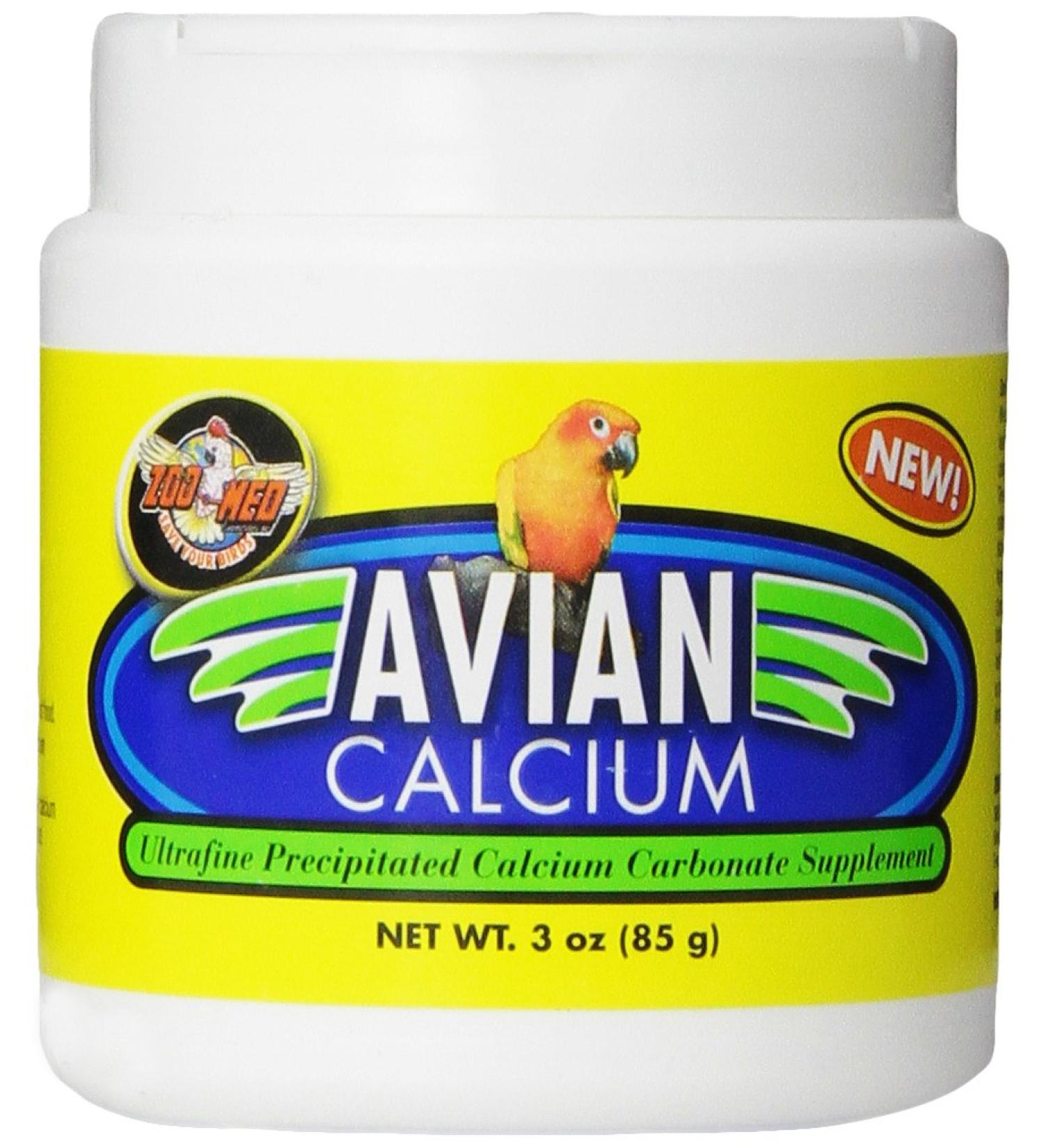 Zoo Med Avian Calcium 3oz Jar (85g) - High-Quality Calcium Supplement for Birds - Buy Online on GoSupps.com