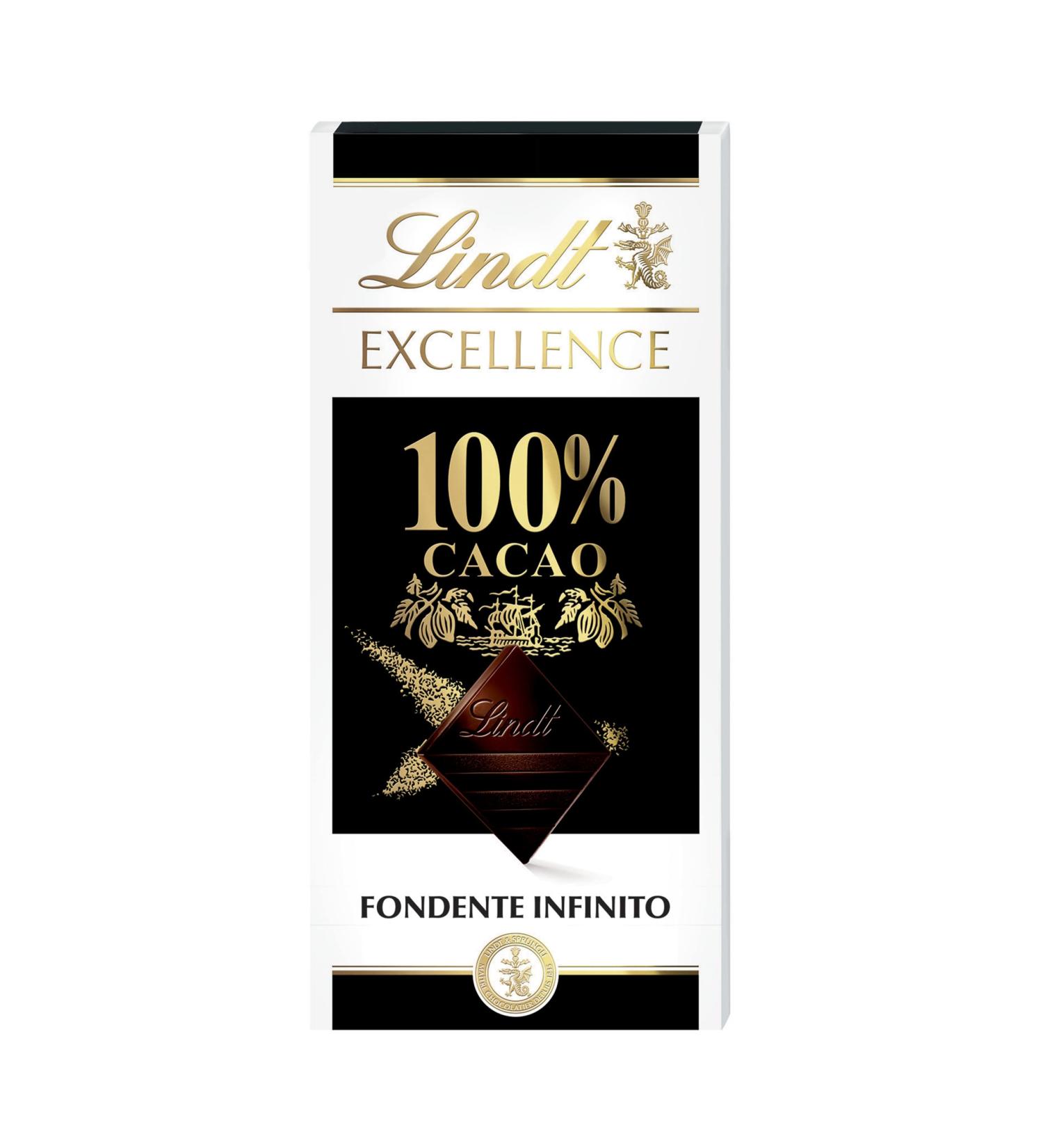 Lindt Excellence 100% Cacao 50g (pack of 5) - Buy Online on GoSupps.com
