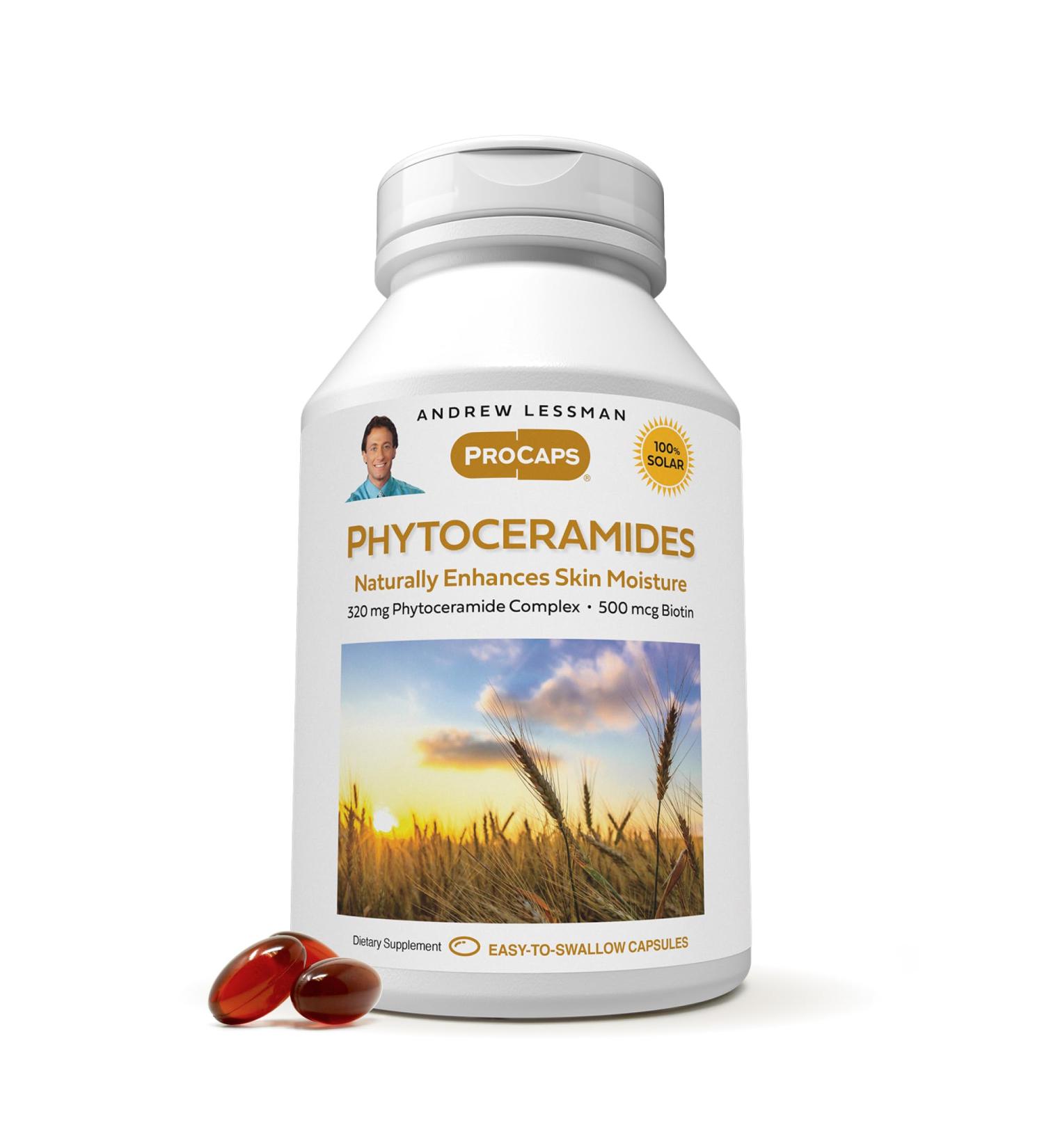 ANDREW LESSMAN Phytoceramides with Biotin 30 Softgels - Skin s Vital Natural Internal Moisturizer. Naturally Enhances Soft Smooth Radiant Skin. No Additives. Small Easy to Swallow Softgels 30 Count (Pack of 1) - Buy Online on GoSupps.com