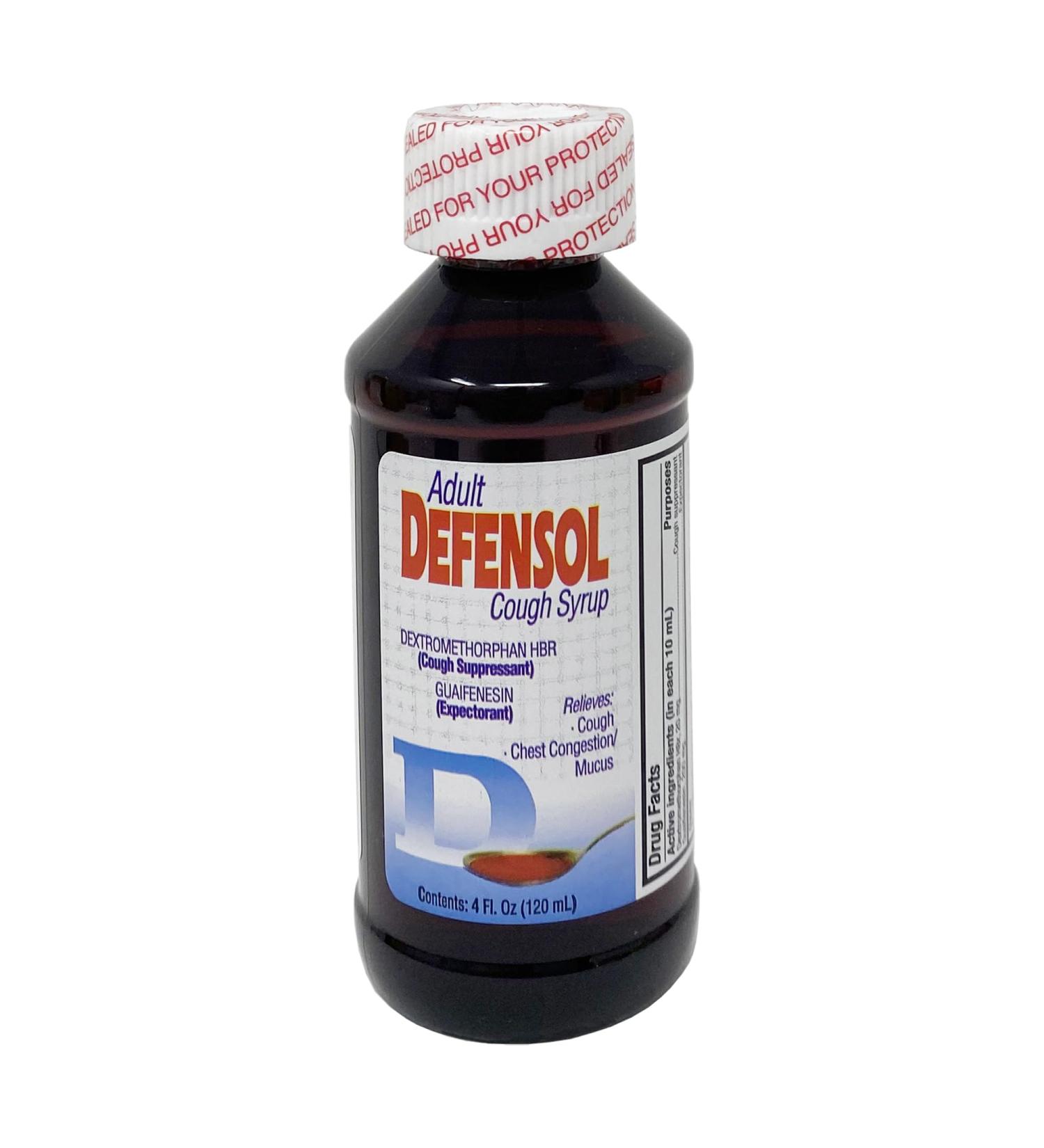 DEFENSOL Adult Cough Syrup Cough Suppressant Expectorant (4 Fl Oz/Pack of 1) - Buy Online on GoSupps.com