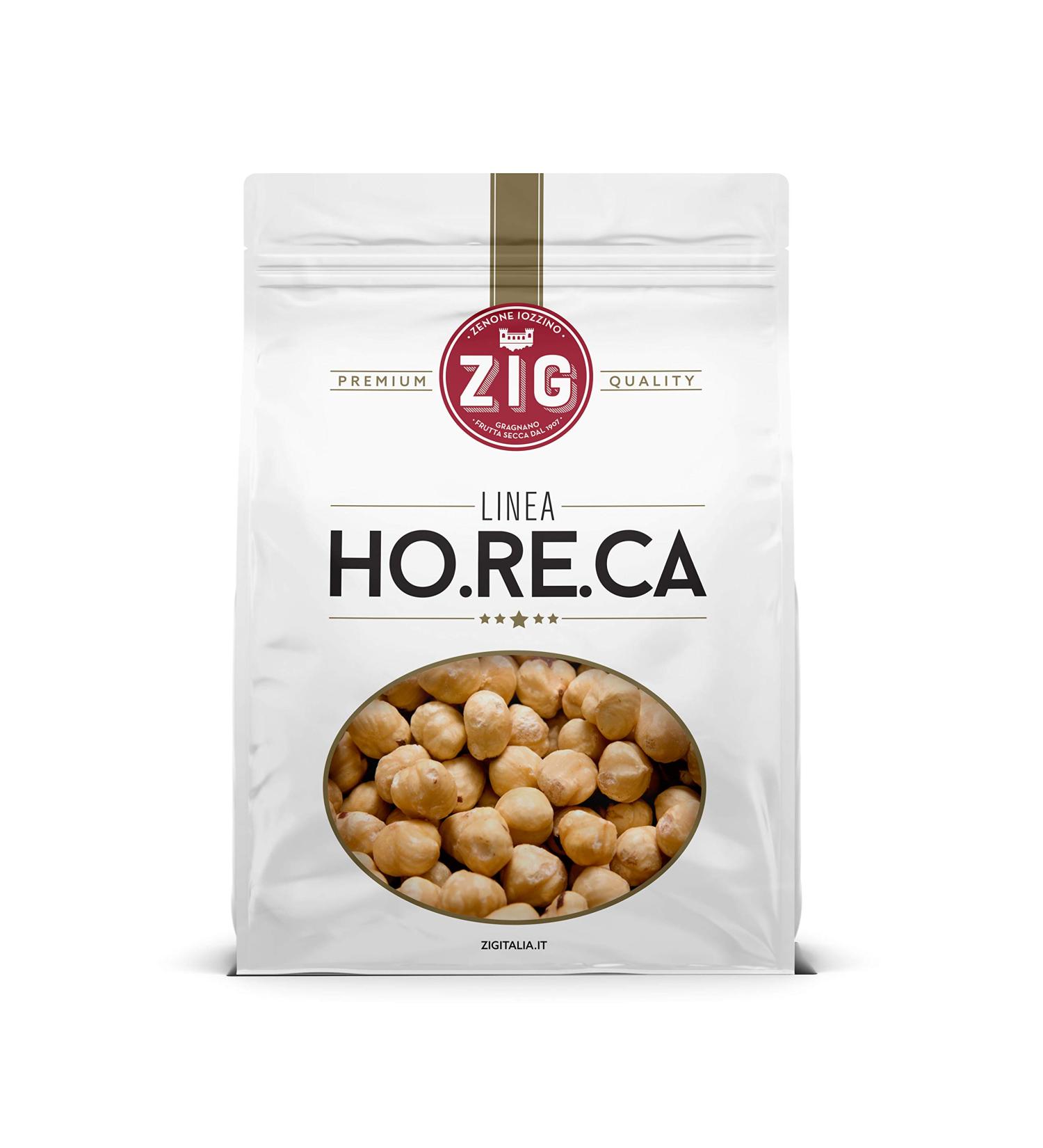 ZIG - HORECA - Premium shelled hazelnuts roasted and peeled 1 Kg - Buy Online on GoSupps.com