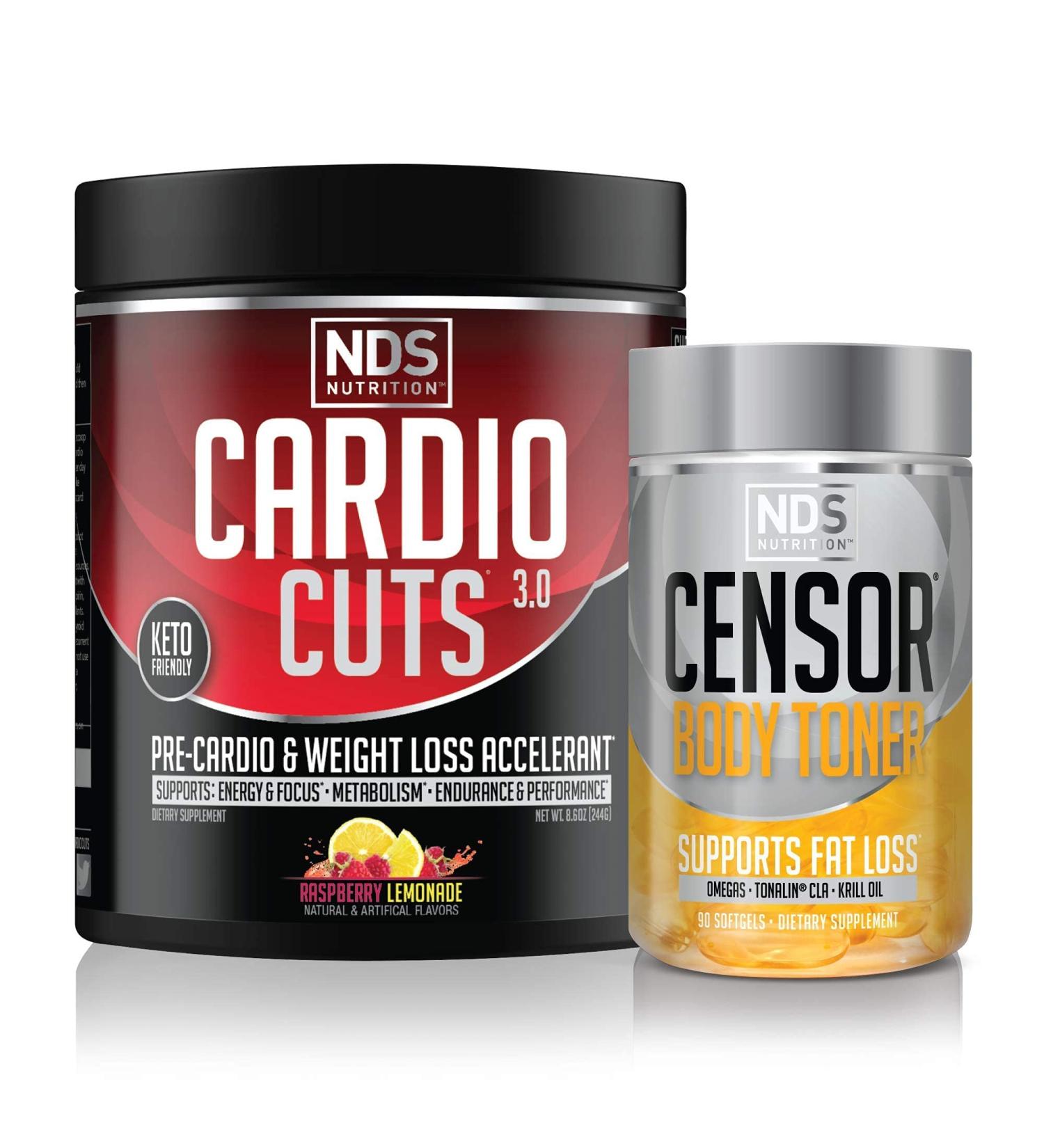 Cardio Cuts NDS Nutrition 4.0 Razz Lemonade + Censor 90 Softgels Bundle - Buy Online on GoSupps.com