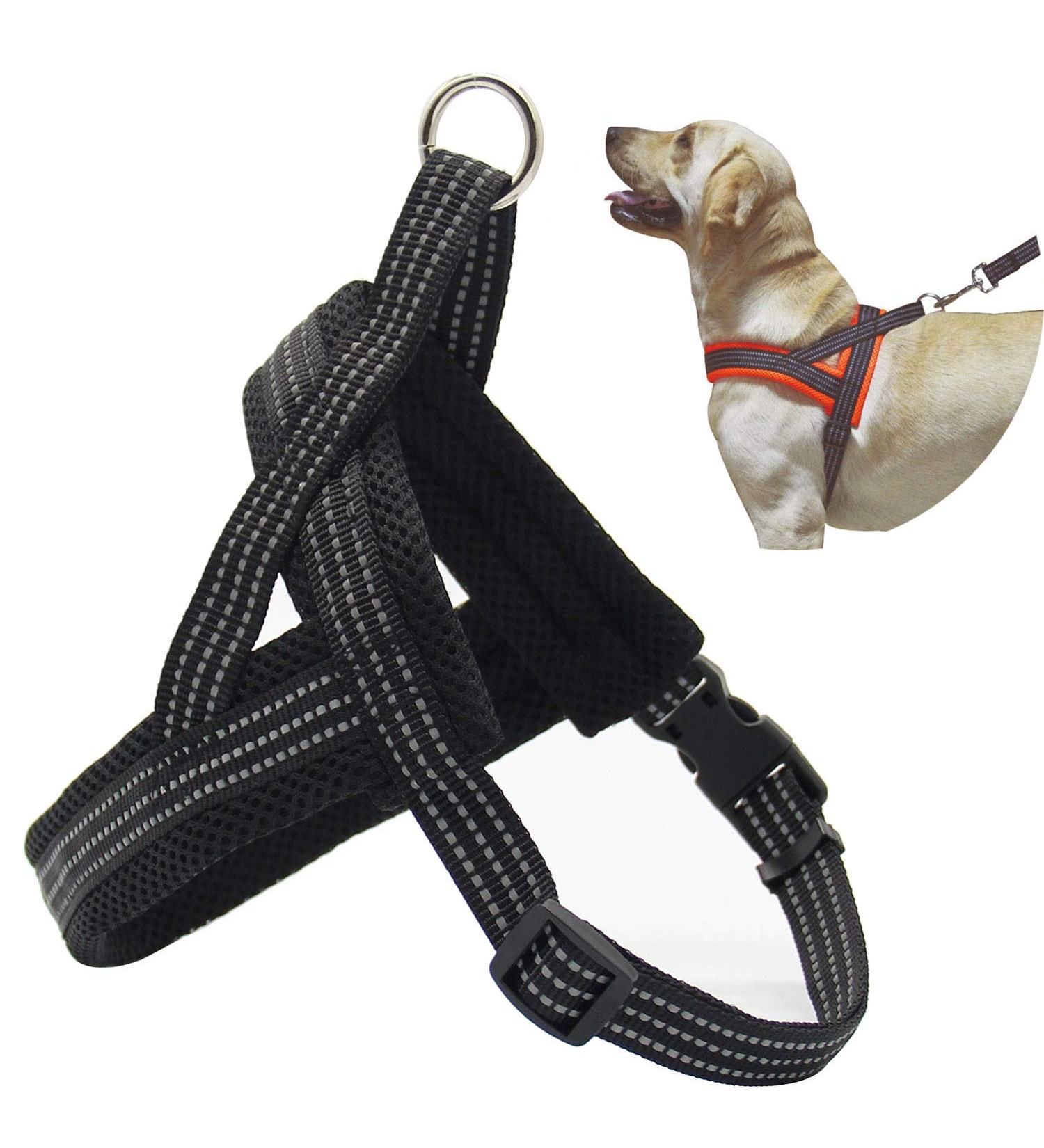 BPS Adjustable Dog Harness for Small & Medium Dogs | 4 Sizes Available - M Black - Buy Online on GoSupps.com