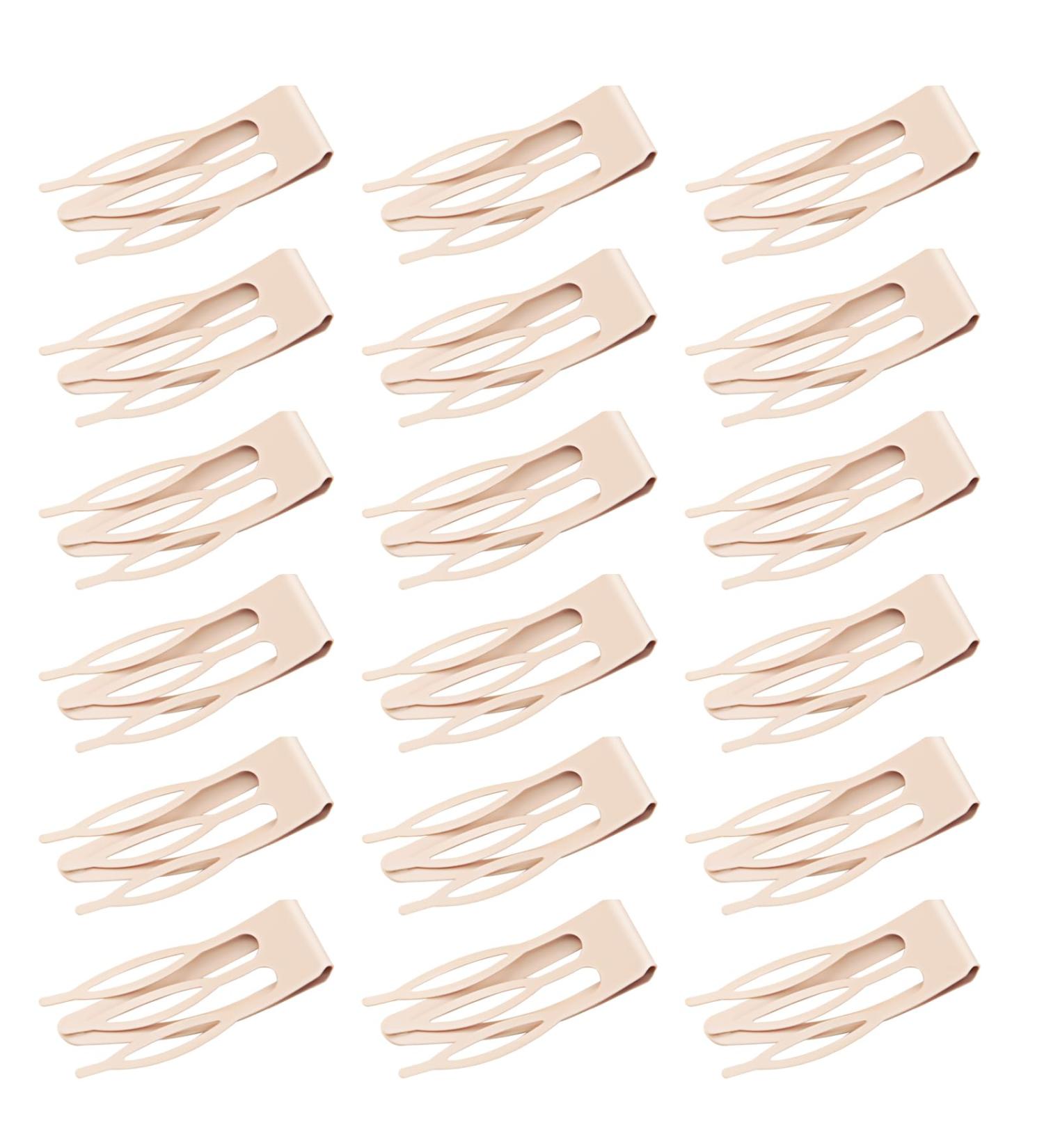 Mbsomnus Double Grip Hair Clips - 18 Pc Snap Barrettes for Women and Girls - Beige Hair Accessories - Buy Online on GoSupps.com