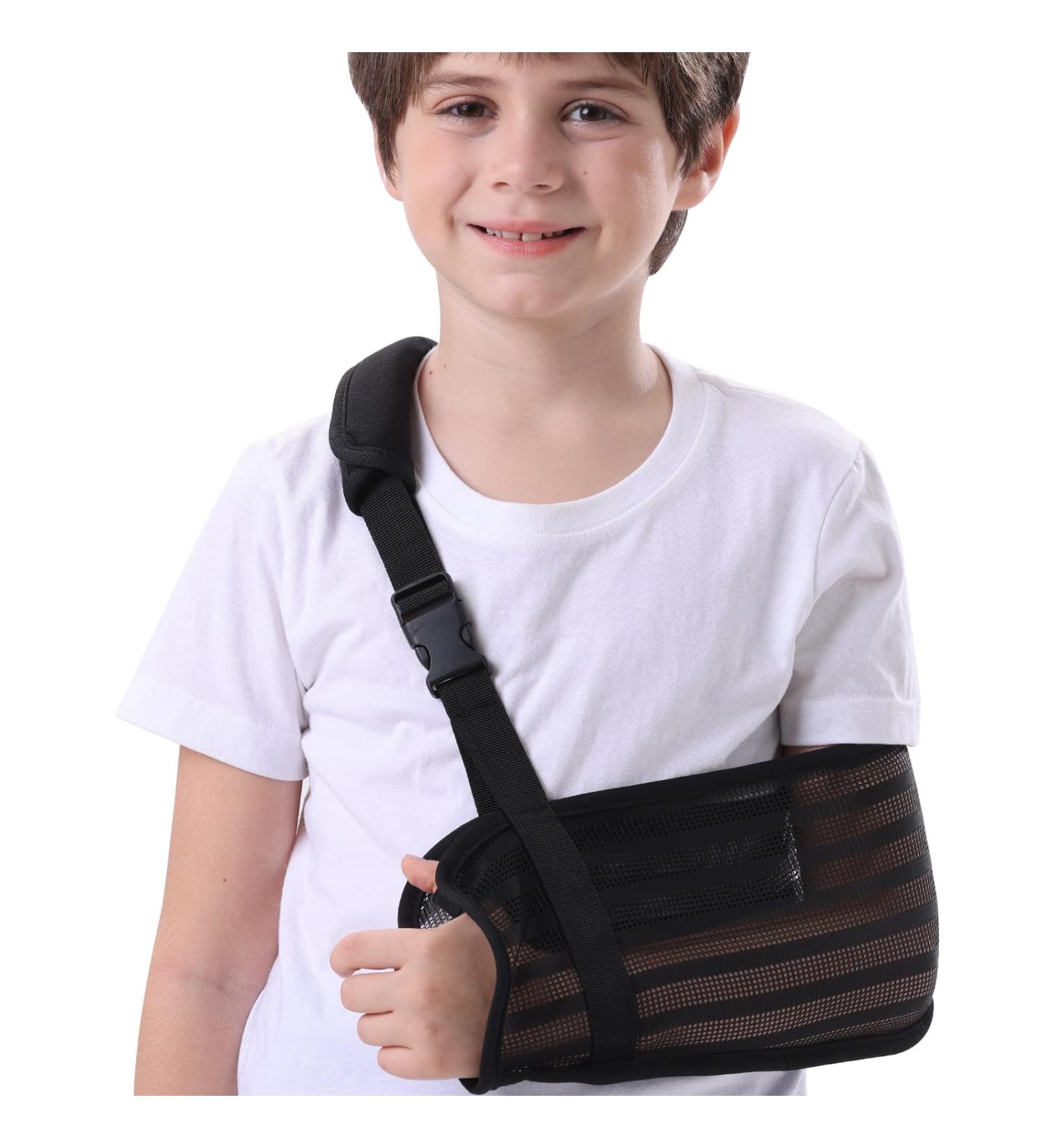 Kids Mesh Arm Sling for Showering | Breathable Shoulder Brace for Injuries | Fits Right & Left Arm (Large - Buy Online on GoSupps.com