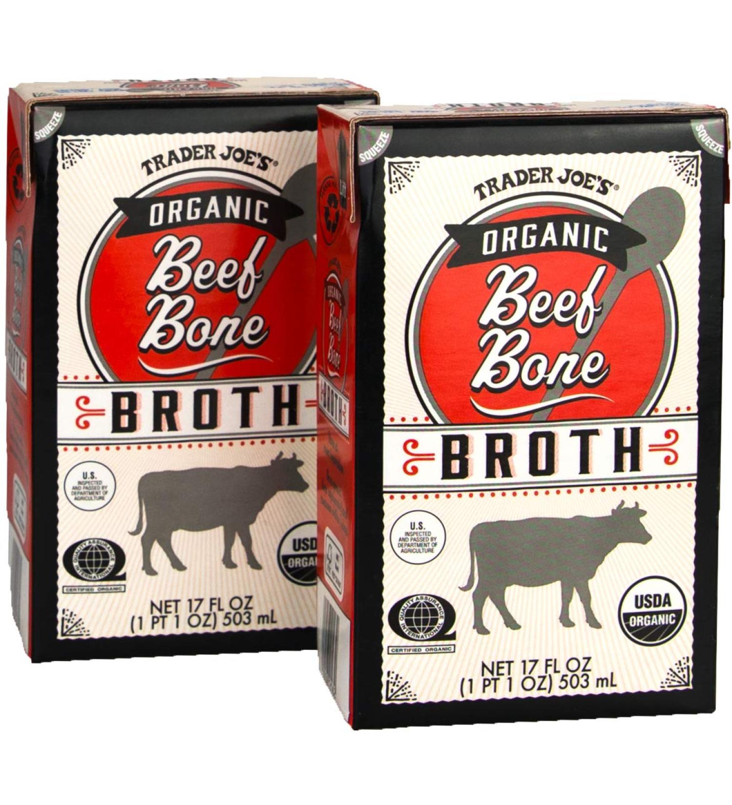 Trader Joe's Organic Beef Bone Broth - 2 Pack | Premium Quality, Nutrient-Rich Broth - Buy Online on GoSupps.com