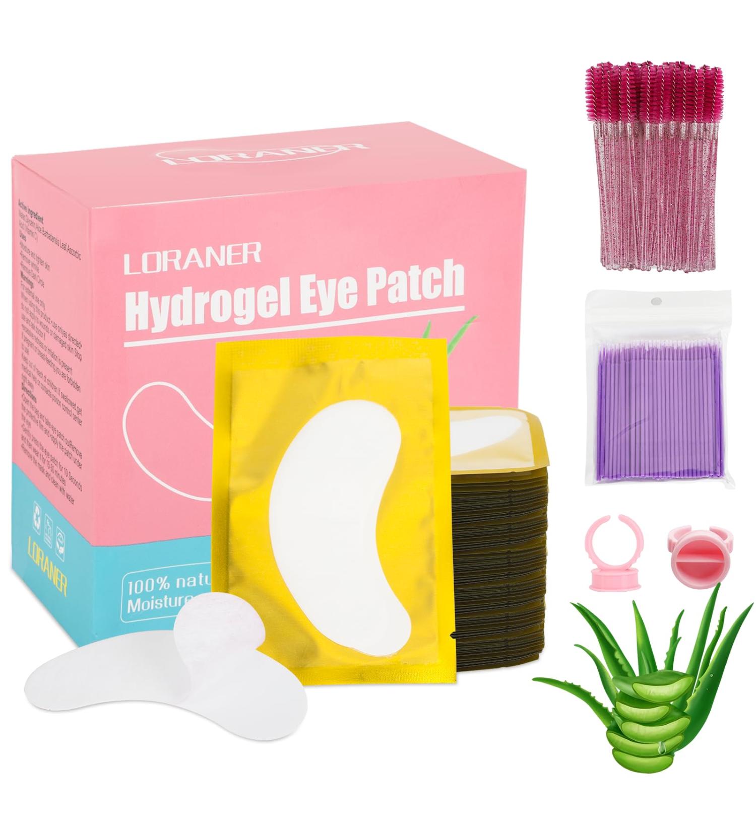 350 PCS Under Eye Gel Pads & Eyelash Extension Beauty Tools - 100% Natural Lint-Free Hydrogel Eye Patches & Mascara Brushes - Buy Online on GoSupps.com