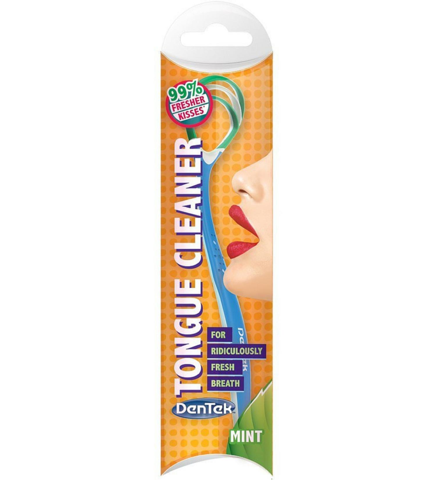 DenTek Fresh Breath Tongue Cleaner 1 Count. (Pack of 8)