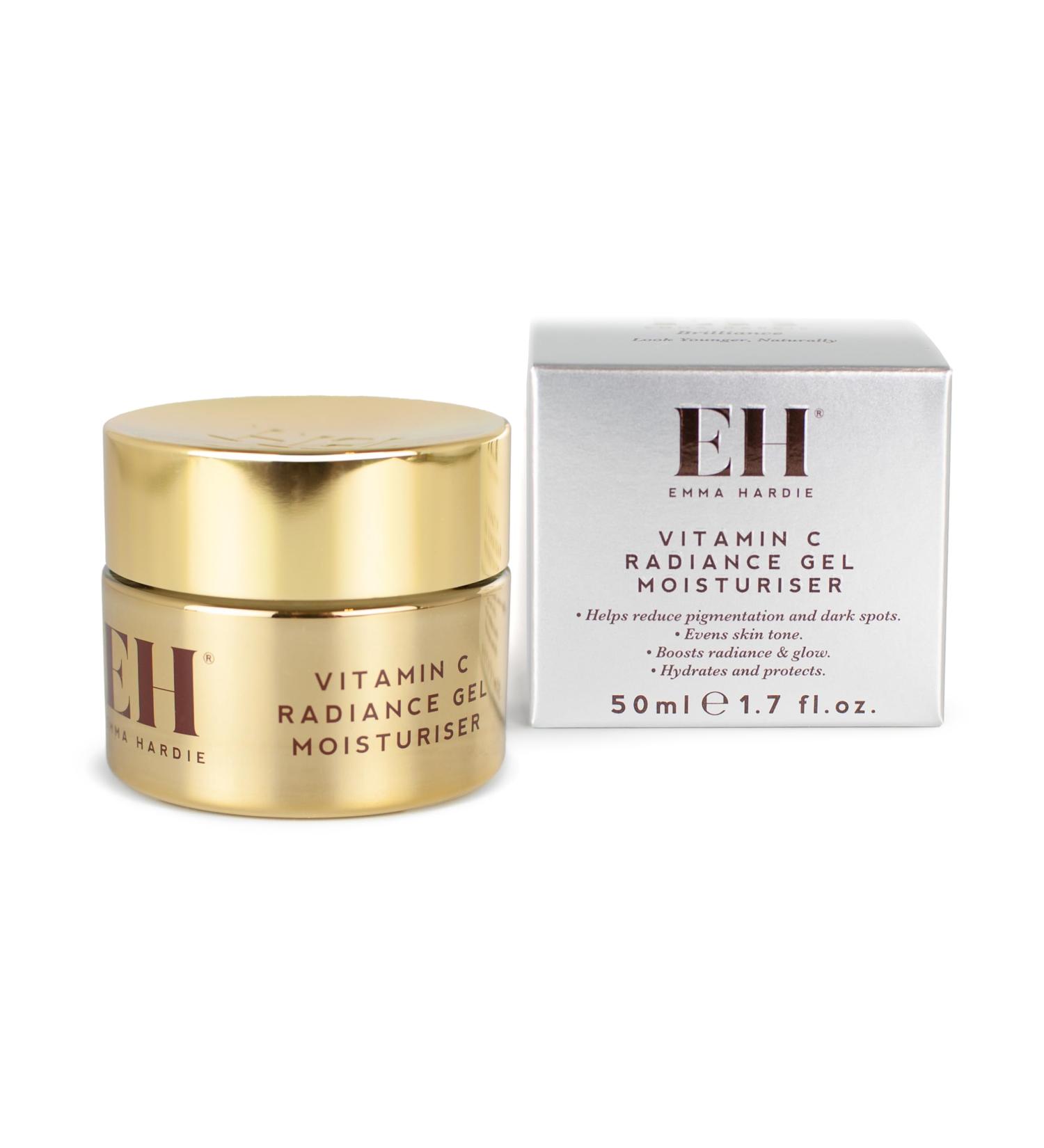 Emma Hardie 50ml Vitamin C Radiance Gel Moisturiser Reduces Pigmentation and Increases Brightness Helps to Even Out Smooth & Plump Skin Boosts Radiance & Glow Vegan & Cruelty Free - Buy Online on GoSupps.com