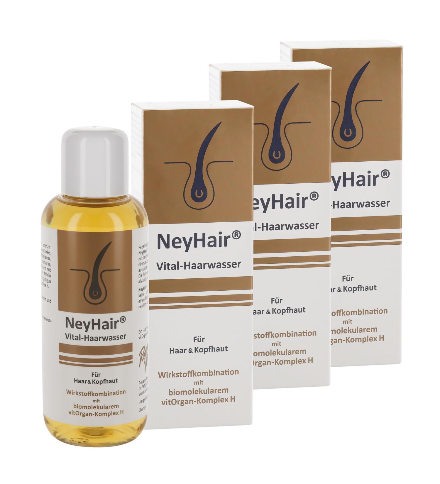 Neyhair vital hair water- the vital cure for hair and scalp healthy scalp strong hair growth more hair density contains the Vitorgan complex H which vitalizes the hair root 3x 200ml 600 ml (1 Pack)