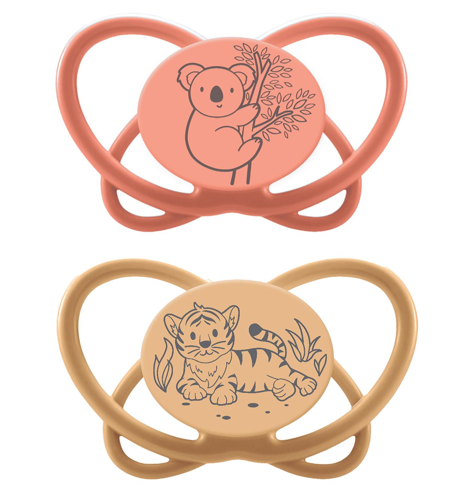 Buy Nip Butterfly Pacifier - Skin-Friendly BPA-Free Soft & Flexible Extra Light Sustainable for 16-32 Months - Orange Size 3 - Buy Online on GoSupps.com