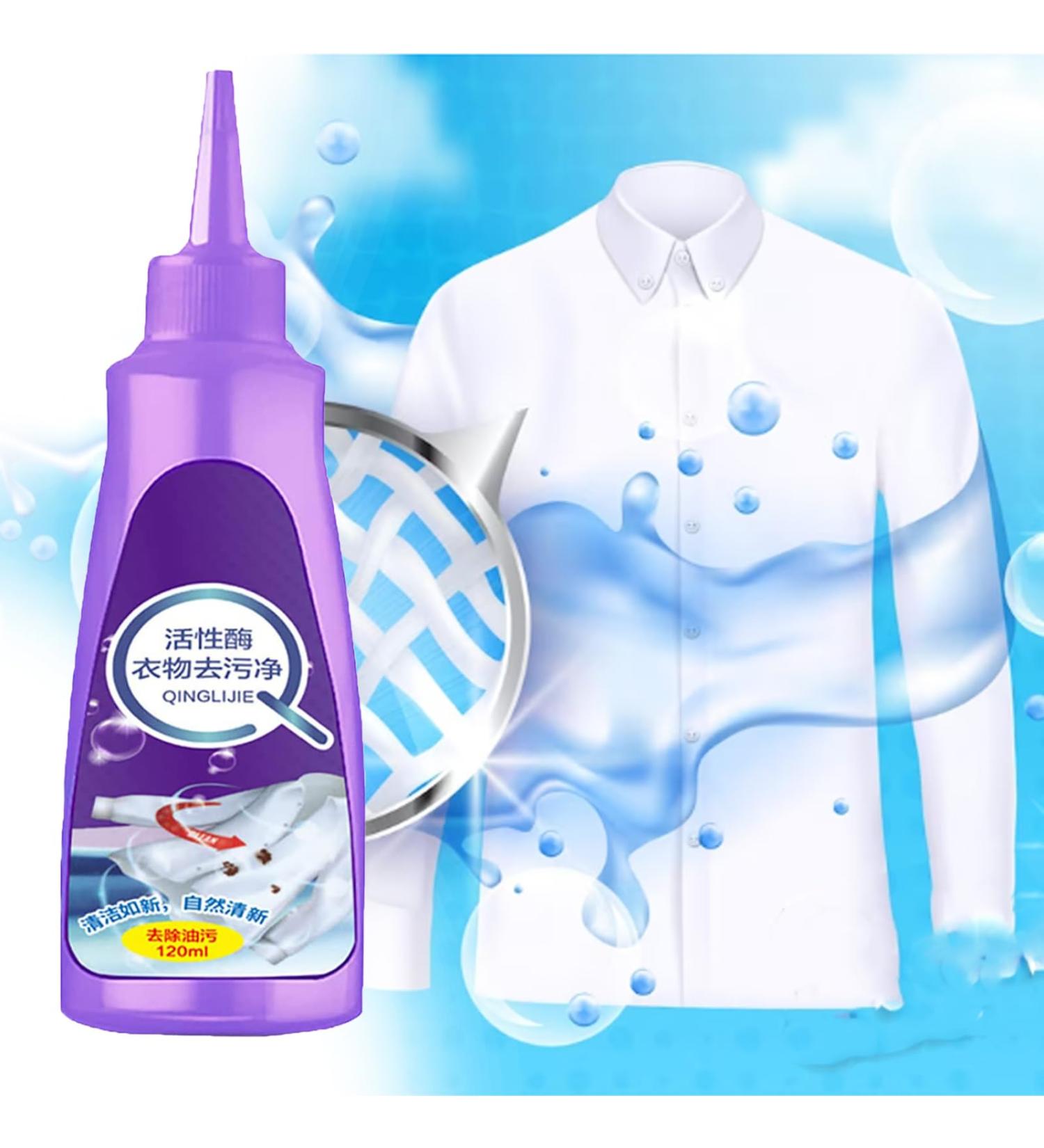 LOVEMETOO Laundry Stain Quik Sure Active Enzyme Laundry Stain Remover Garment Stubborn Stain Cleaner Oil Remover Active Enzymatic Laundry Cleaning - Buy Online on GoSupps.com