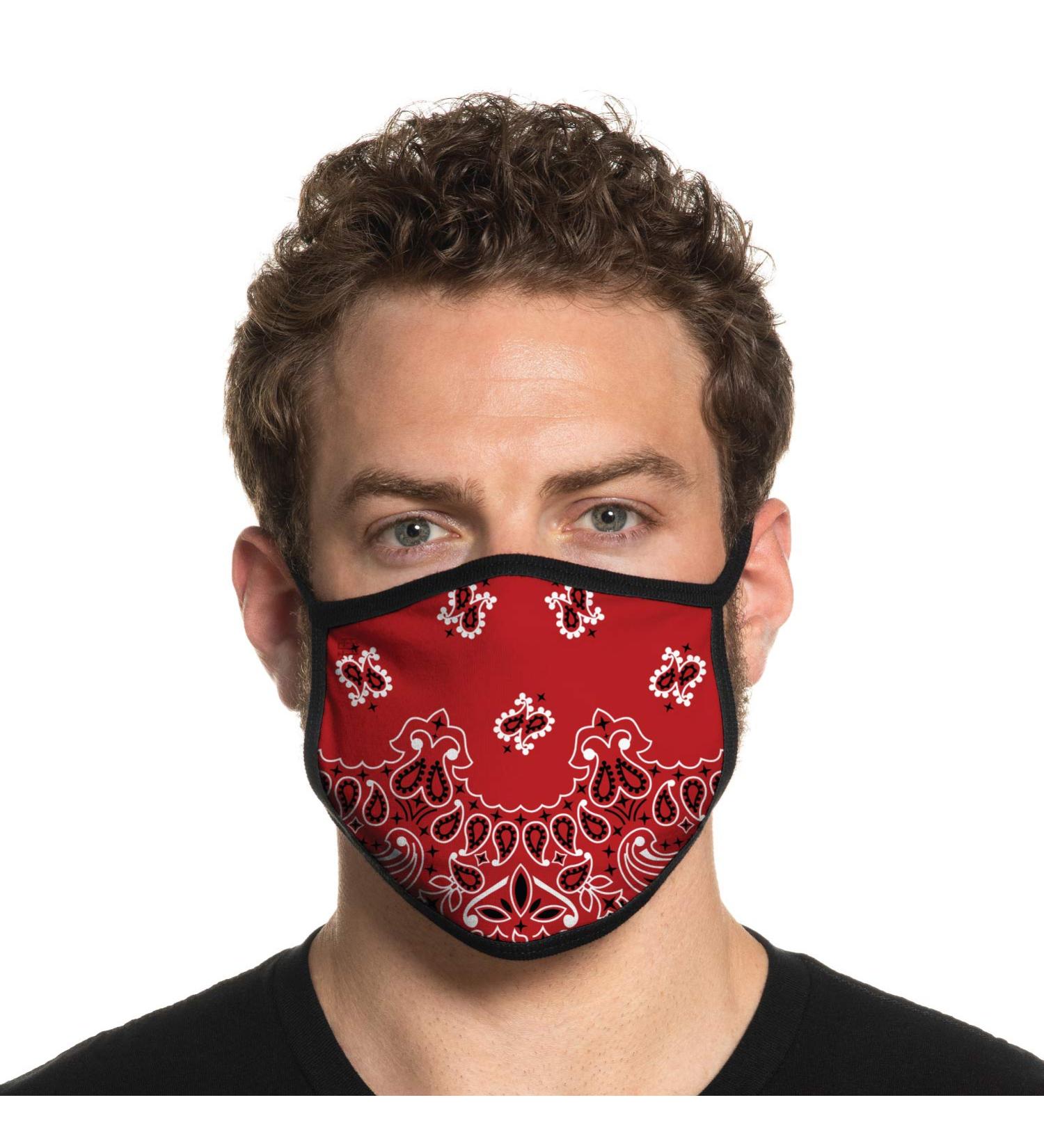 Buy Washable Unisex Bandana Face Mask with Ear Loops - Reversible Perfect Fit for Small Faces | Made in USA | International Shipping - Buy Online on GoSupps.com