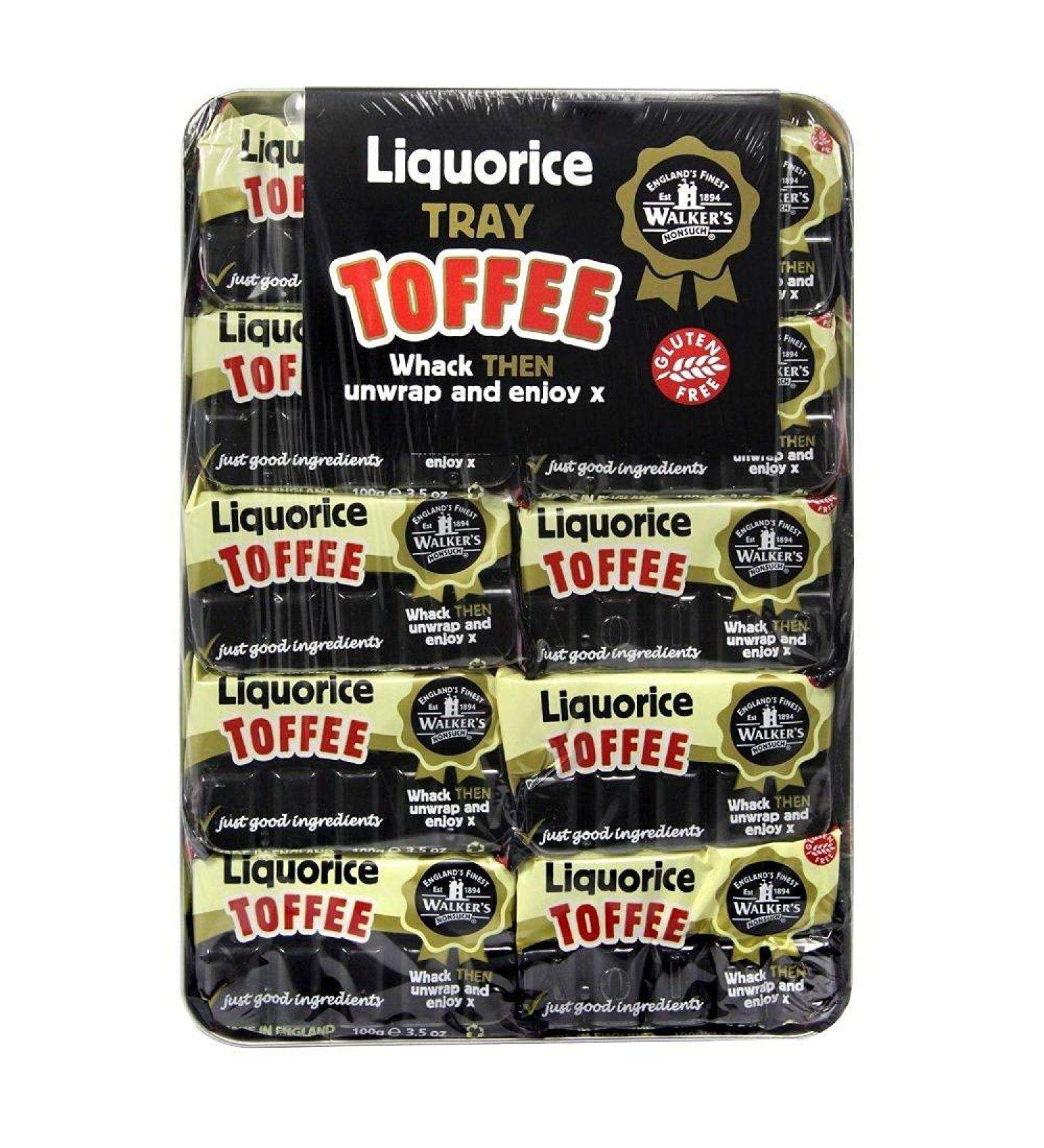 Walkers Nonsuch Liquorice Toffee Slabs (Tray of 10)