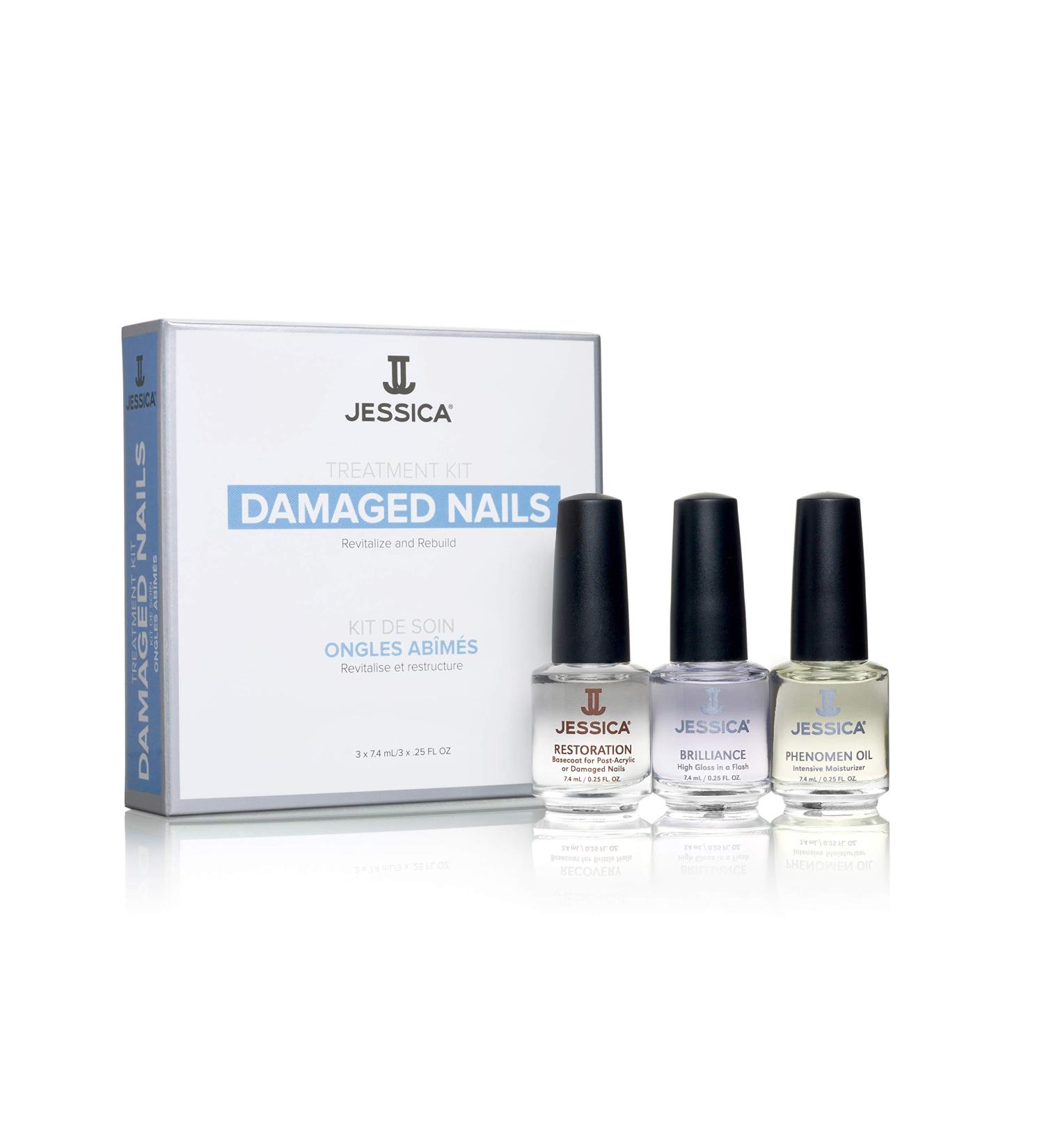 JESSICA Damaged Nails Treatment Kit - 3-Step Nail Repair & Nourishing Care Set - Buy Online on GoSupps.com