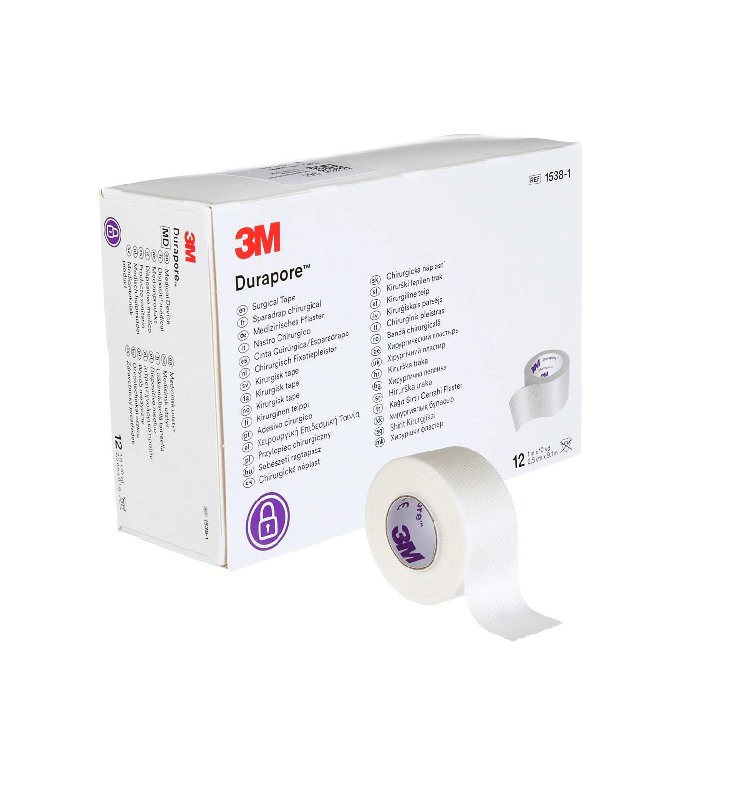 3M Durapore Silk-Like Cloth Medical Tape 1 Inch x 10 Yard - White NonSterile - Buy Online on GoSupps.com