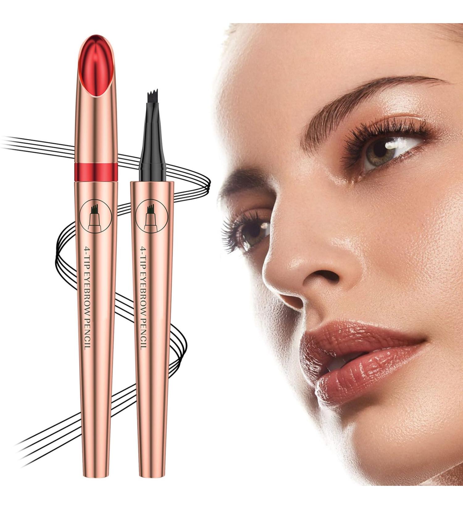 Magic Eyebrow Pencil-3D Waterproof Microblading Eyebrow Pencil Contouring Pen 4 Tipped Precise Brow Pen Magic Microblading Eyebrow Pen Natural Fine Stroke Microblading Eyebrow Pencil (Light Coffee) - Buy Online on GoSupps.com