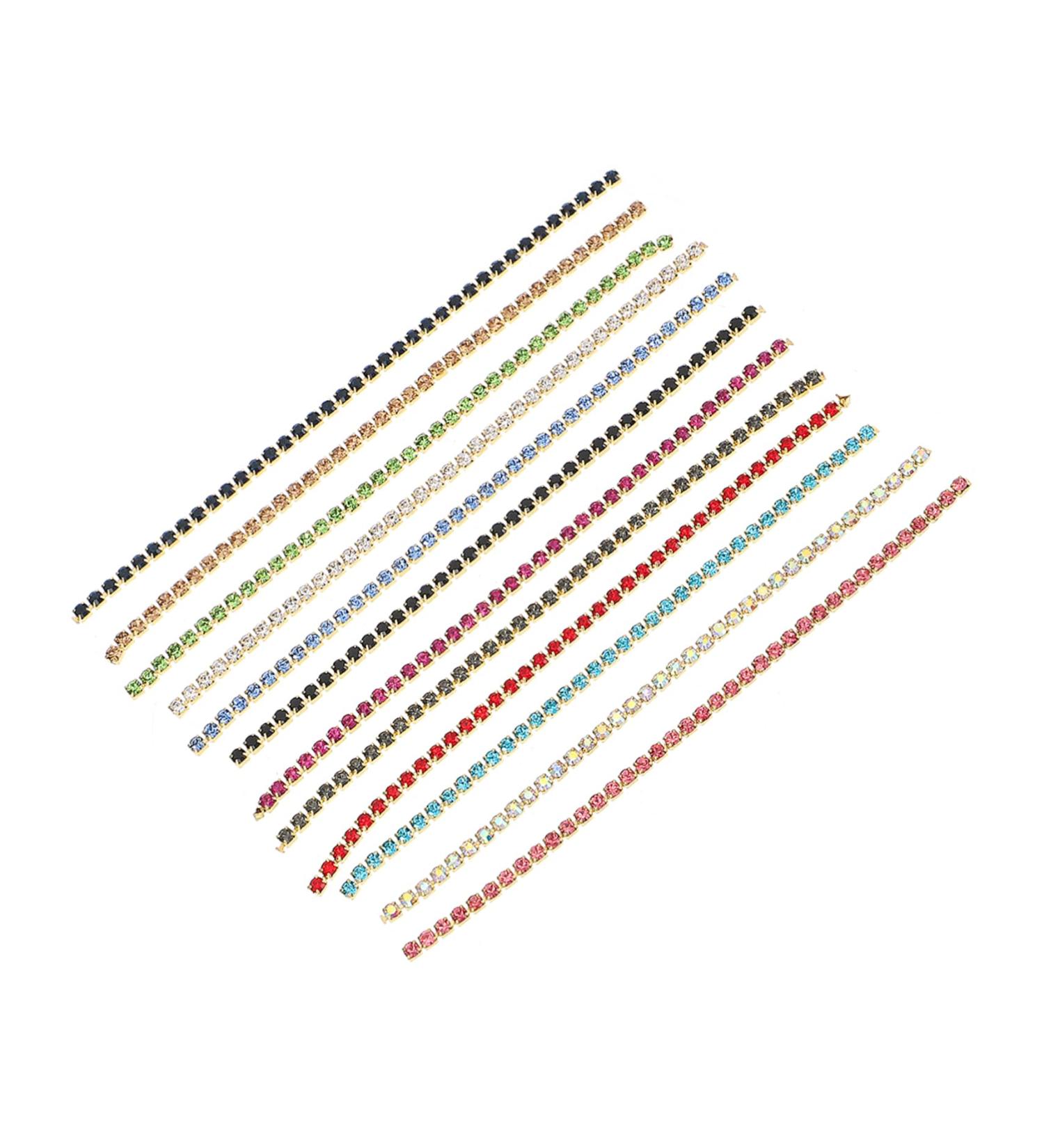 POPETPOP 1 Box Nail Art Accessories 3d nail art chains metal nail stud nail chain charms nail art chains jewelry punk nail art decoration Manicure Studs Zinc alloy Japanese do it yourself 13.1X5.5X1CM Colorful - Buy Online on GoSupps.com