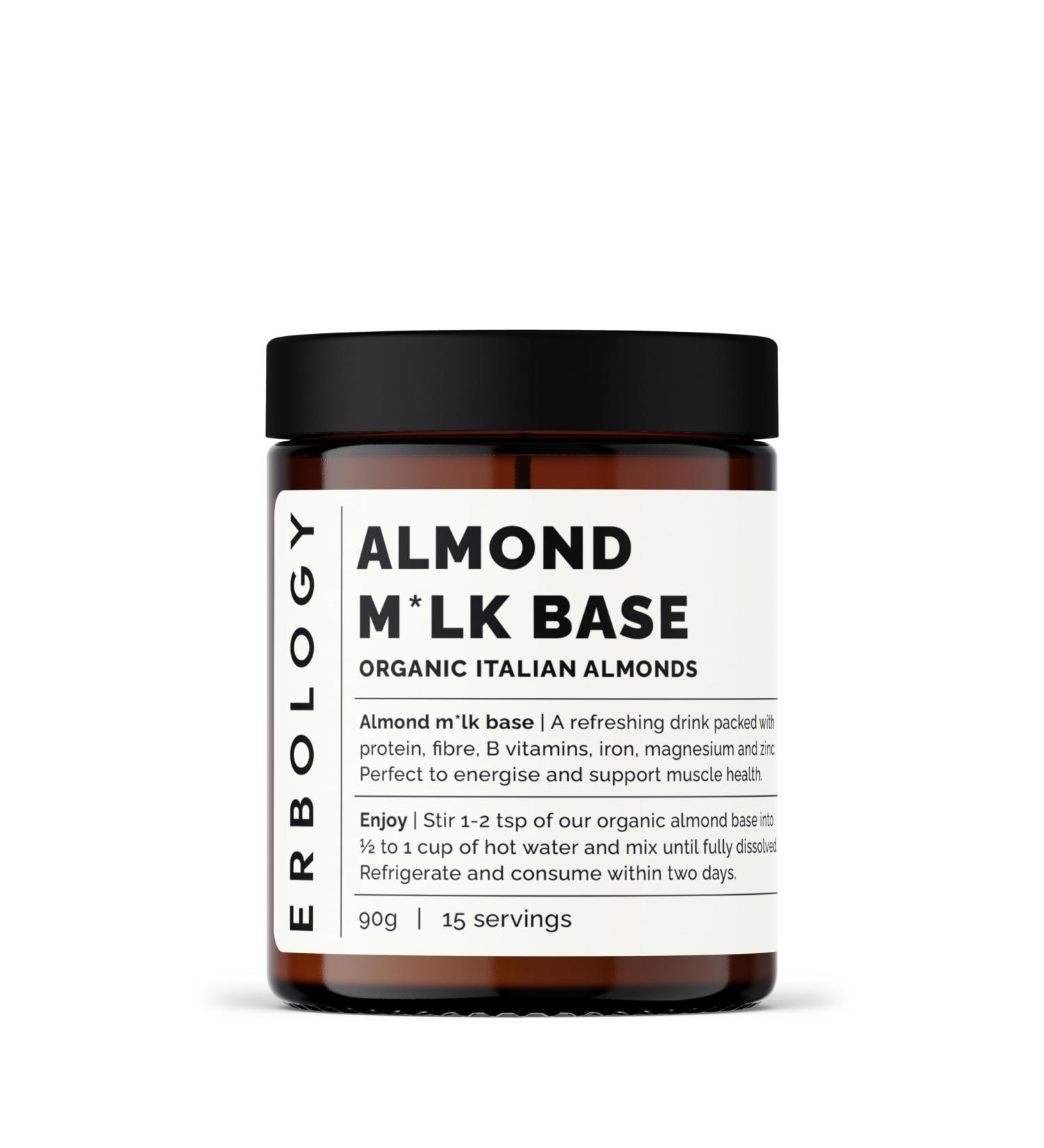 100% Organic Almond Milk Base 200g - Cold-pressed from Small-batch Fresh Almonds - Straight from Farm in Italy - Non-GMO - Recyclable Glass Bottle - Buy Online on GoSupps.com