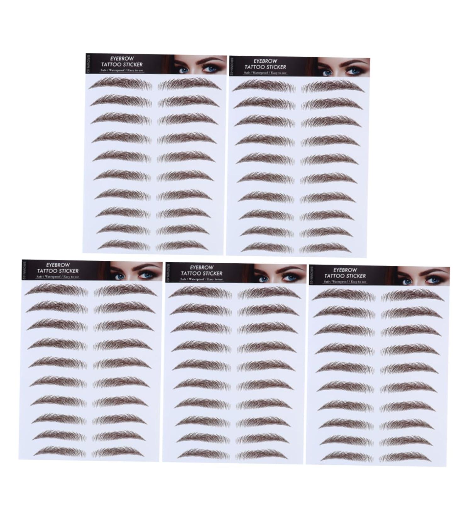 MAGICLULU 10 Pcs Eyebrow Stickers Makeup Eyebrow Sticker Tool Water Proof Water Transfer Paper with Soy Ink 6d - Buy Online on GoSupps.com