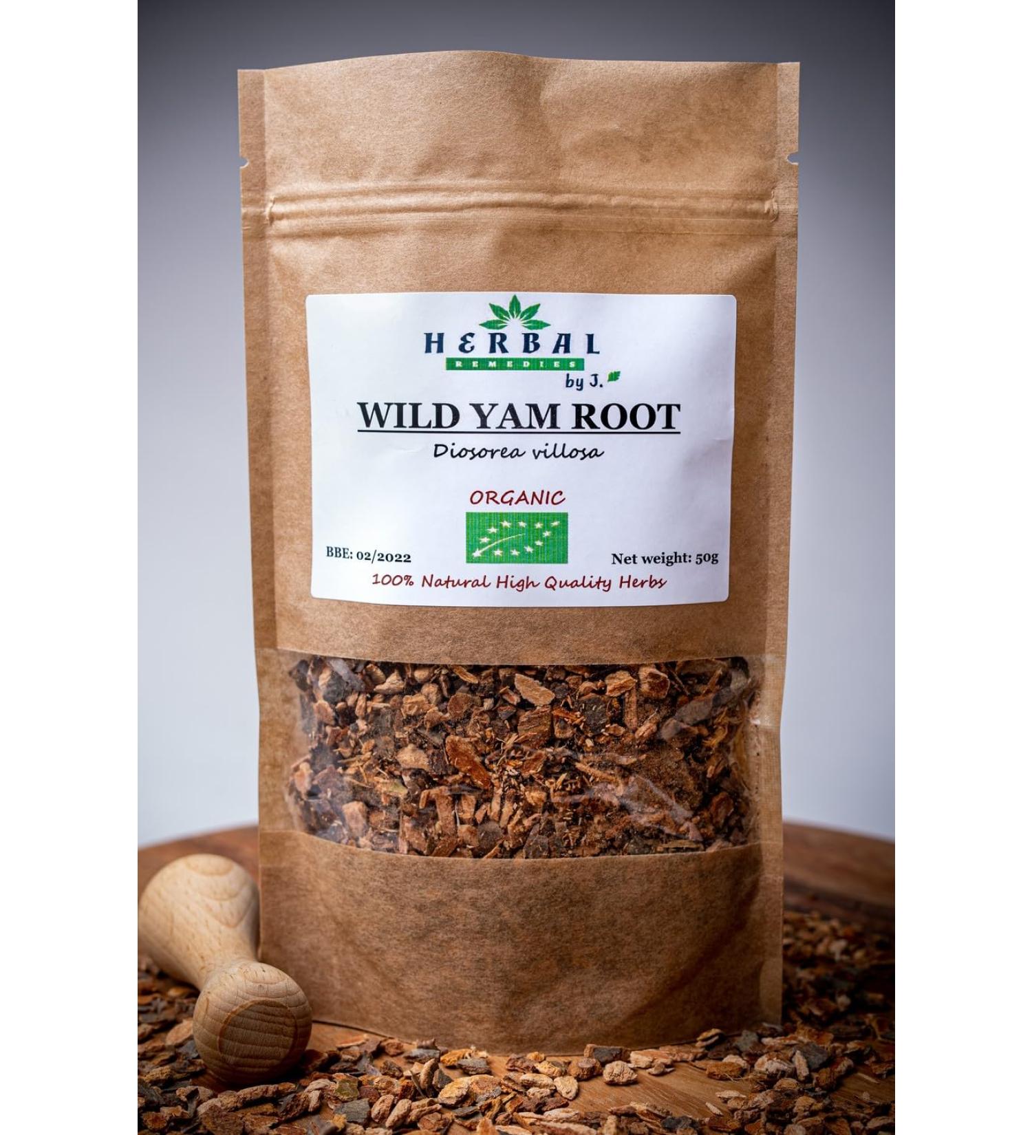 Wild Yam Root 50g - Menopause Support Liver Gallbladder - Herbal Remedies by J - Buy Online on GoSupps.com