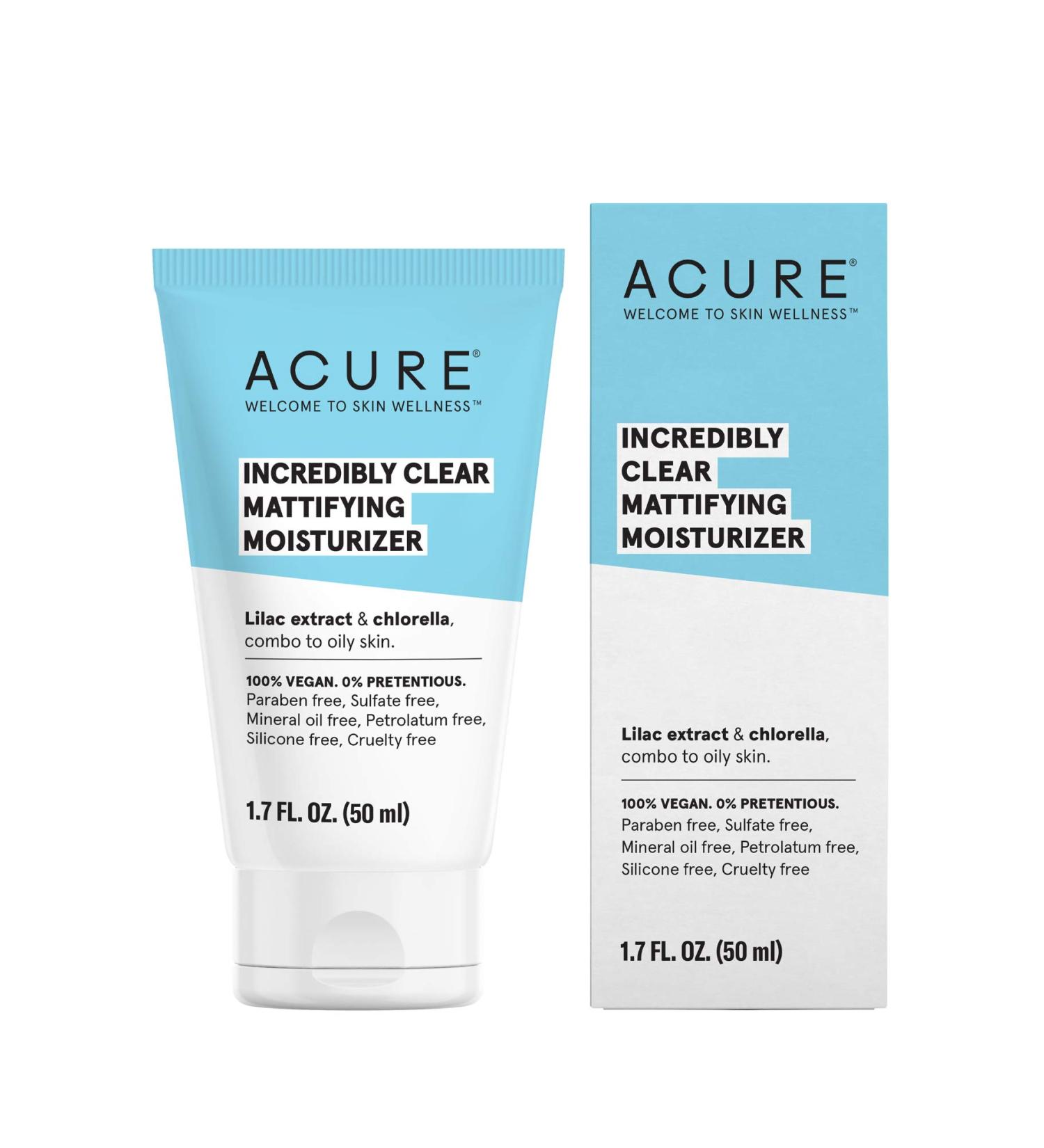 Acure Incredibly Clear Mattifying Moisturizer 1.7 oz - Clear Skin, Oil Control - Buy Online on GoSupps.com