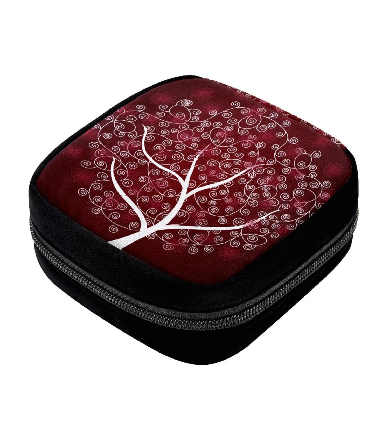 Period Bag Pad Holder | GIAPB Sanitary Napkin Storage | Makeup Pouch Abstract Floral Design - Buy Online on GoSupps.com