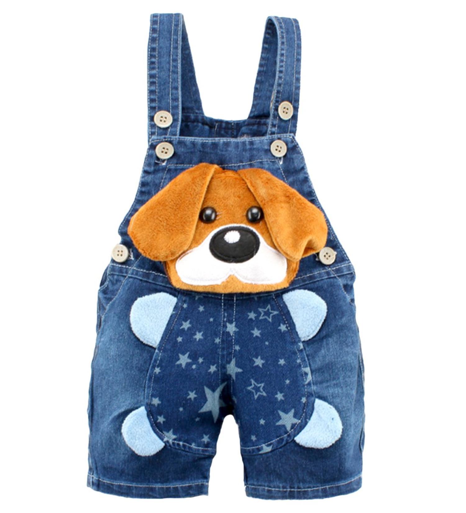 KIDSCOOL SPACE Baby Girl Jean Overalls 3D Bunny Outfit 12-18 Months Blue-2028 - Buy Online on GoSupps.com