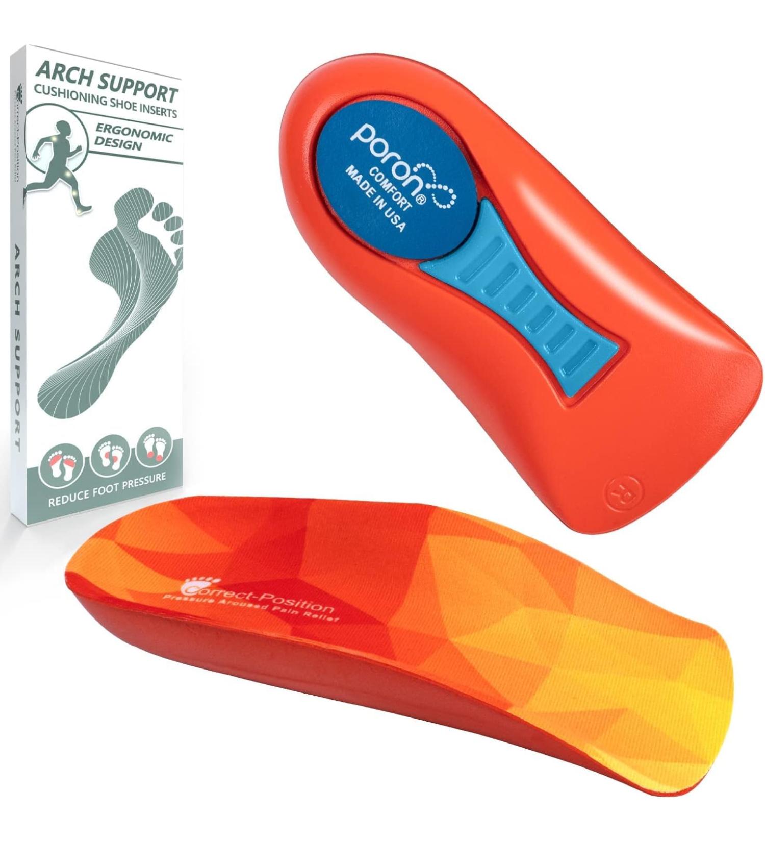 High Support Arch Orthopedic Insoles | Relief for Plantar Fasciitis Flat Feet & Heel Pain | EU Sizes 36-41 | Shock-Damping Inserts for Men & Women - Buy Online on GoSupps.com