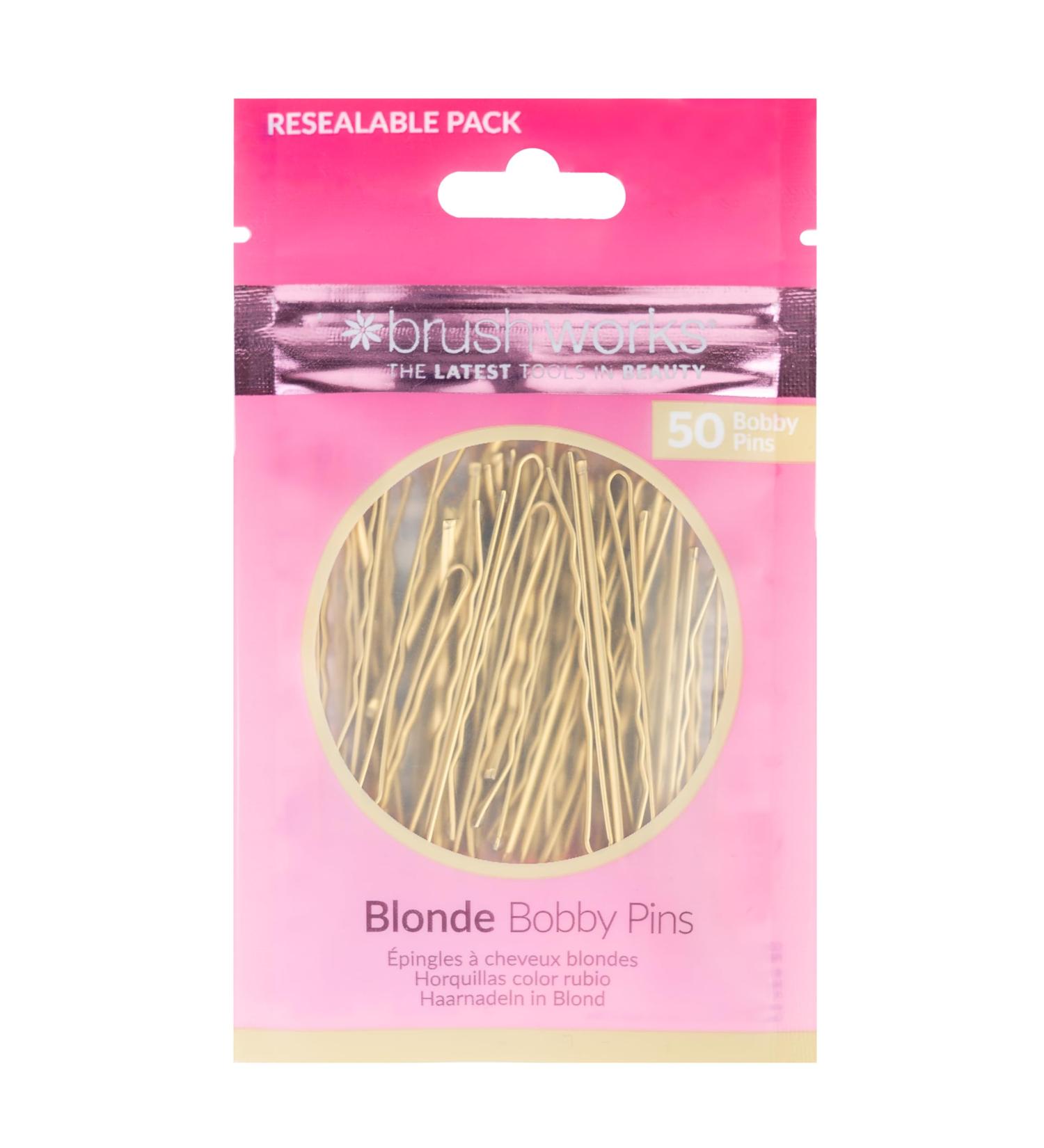 Brushworks Blonde Bobby Pins - 50 Pieces - Buy Online on GoSupps.com