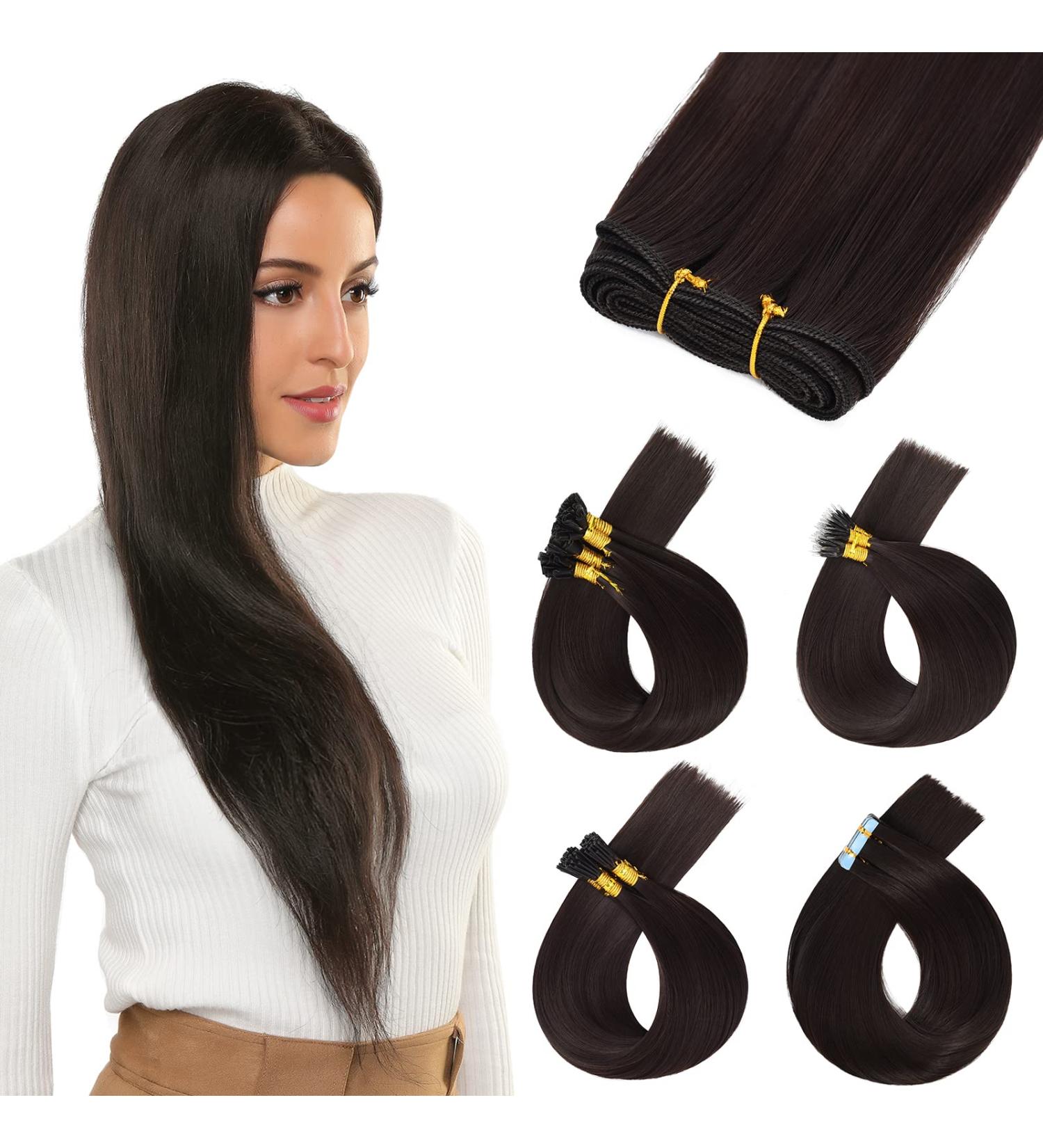 Yamel Training Hair Weave Weft Hair Extensions Medium Brown Straight 16 Inch 100g Synthetic Hair Extensions for Training Weft Medium Brown - Buy Online on GoSupps.com