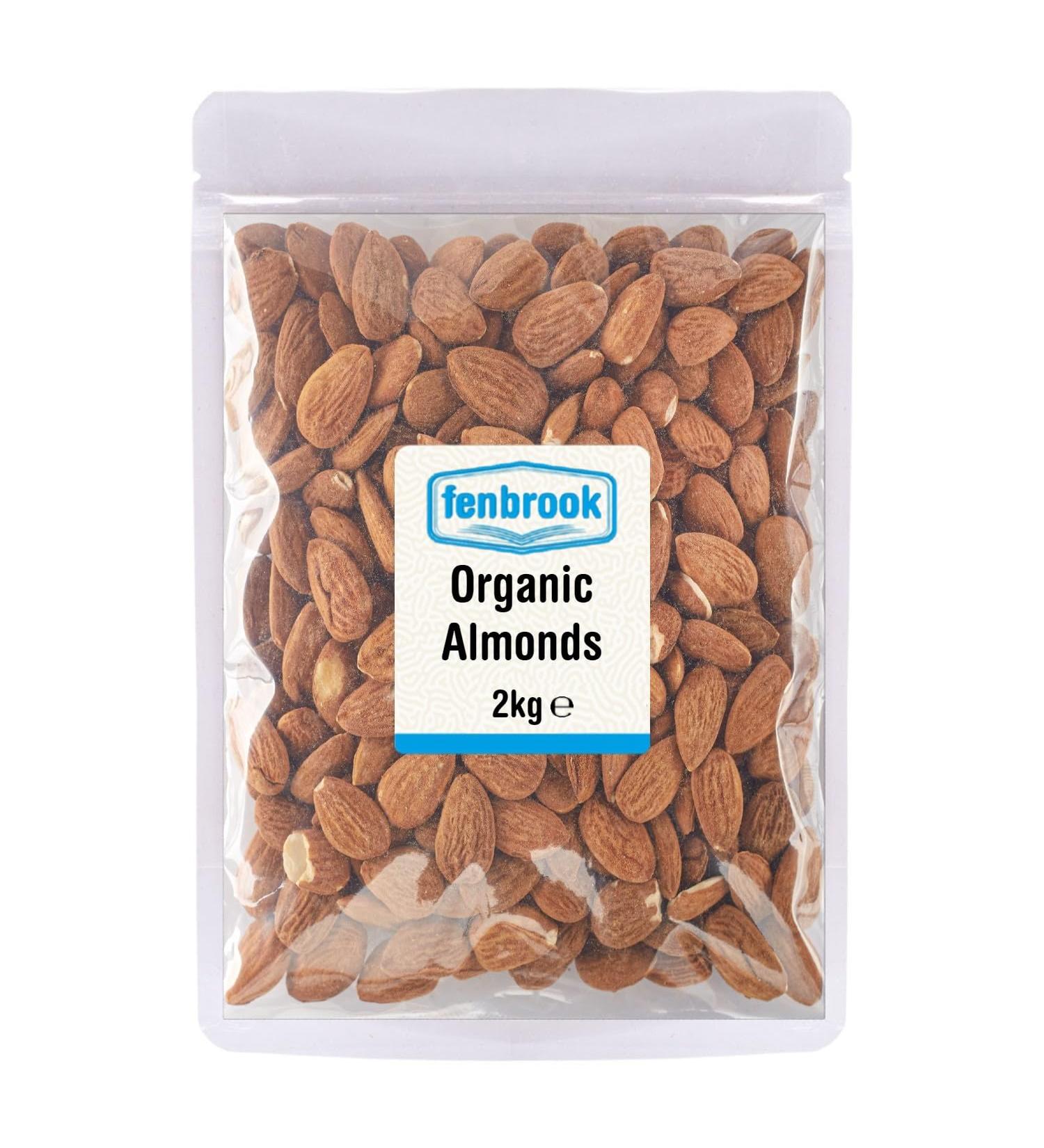 Organic Whole Almonds 2kg | Certified Organic by Fenbrook Organic - Buy Online on GoSupps.com