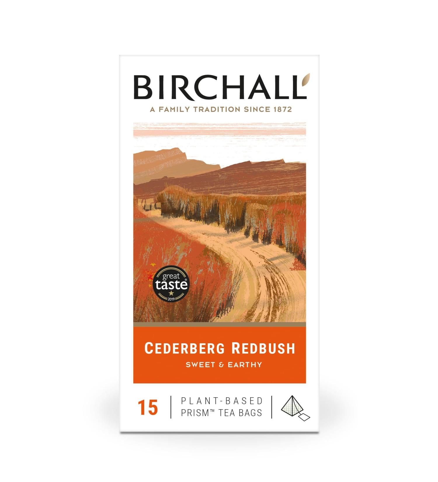 Birchall Tea Bags Cederberg Redbush Tea Fruit and Herbal Tea Gift Set Caffeine Free Tea Bursting with Full Flavour Perfect Vegan Gifts 15 Plant Based Prism Tea Bags - Buy Online on GoSupps.com