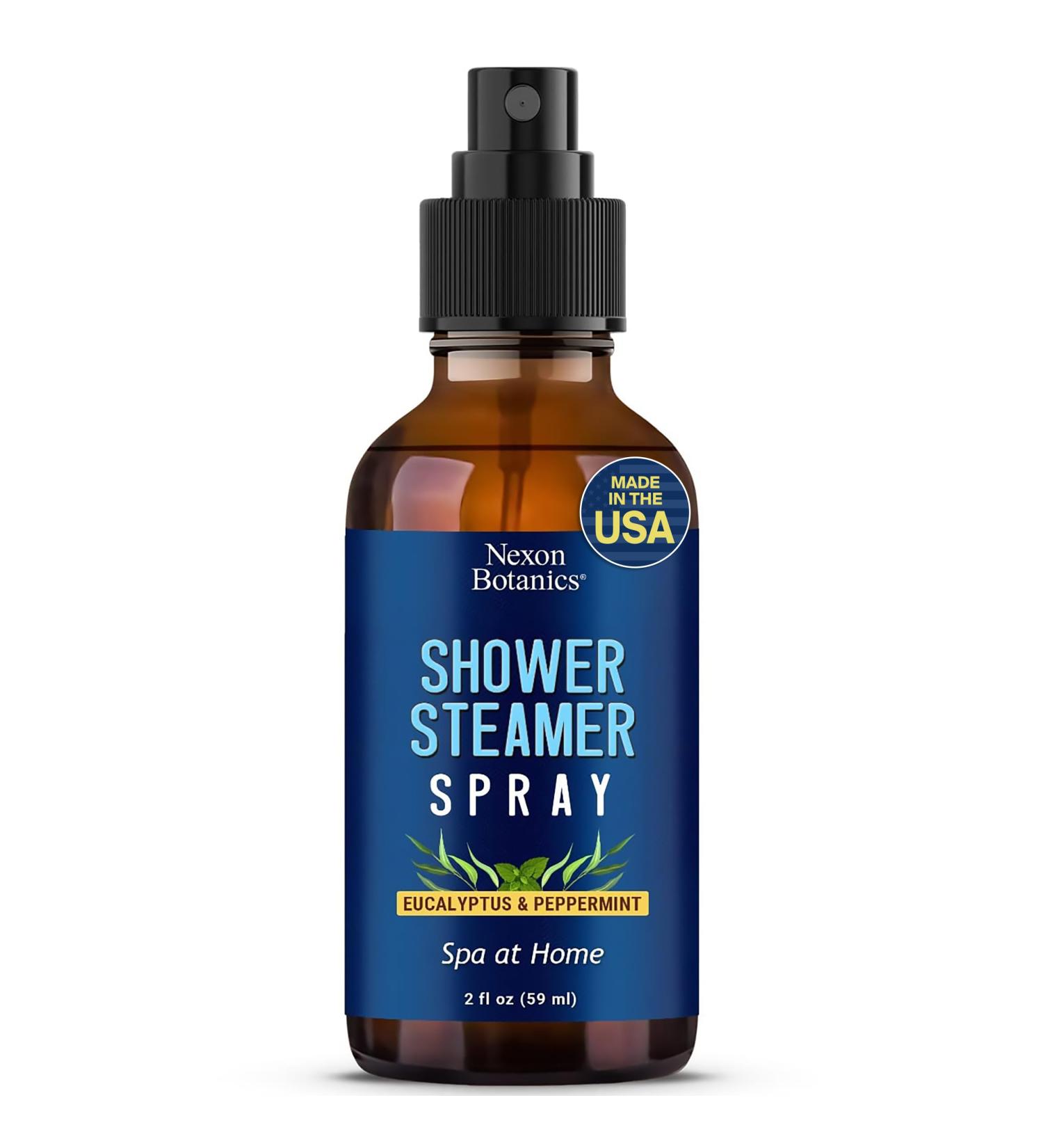 Eucalyptus & Peppermint Shower Steamer Spray 2 fl oz - Aromatherapy Mist for Spa with Pure Natural Essential Oils - Refreshing Aroma for Clear Breathing & Mood Enhancement - Nexon Botanics Peppermint 2 Fl Oz (Pack of 1) - Buy Online on GoSupps.com