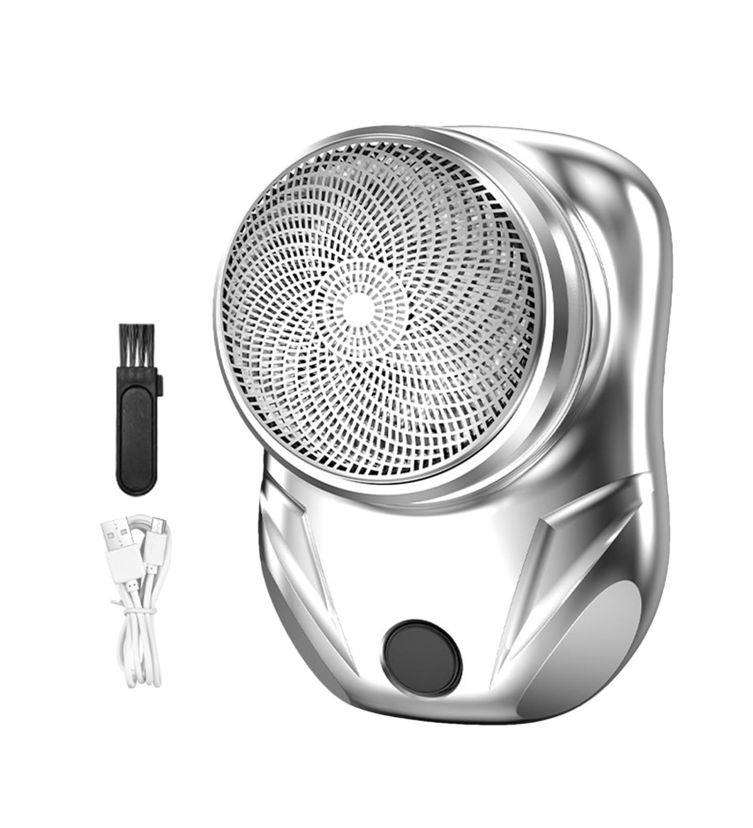 Face Shaver for Men | Rechargeable Electric Razor - Cordless Mini Electric Razor for Men's Grooming Silver - Buy Online on GoSupps.com