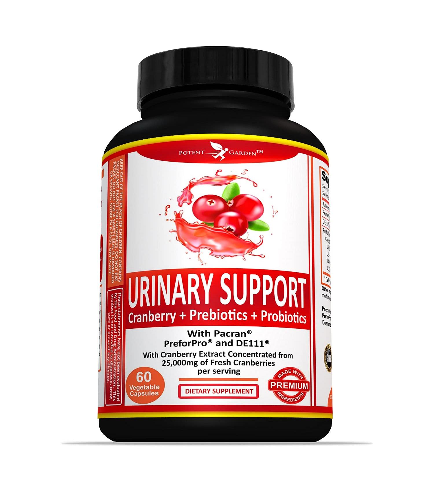 Potent Garden Urinary Support Supplements - Bladder & Urinary Tract Health for Women & Men - 60 Ct - Cranberry, Probiotics, Prebiotics - Daily Care - Buy Online on GoSupps.com