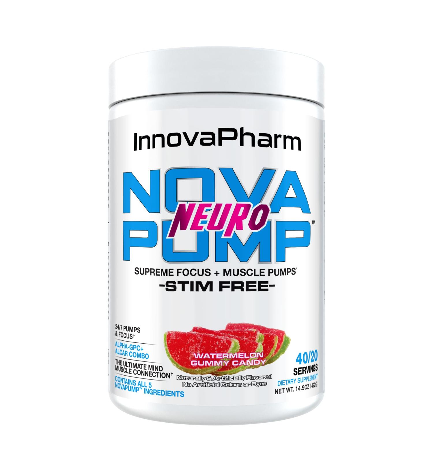 InnovaPharm NOVAPUMP Neuro (Watermelon Gummy) Powder - 14.9 ounces