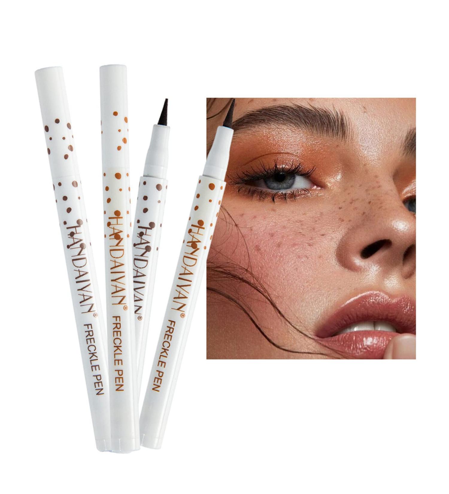 Hfpengzan Freckle Pen 2 Colors - Natural Lifelike Freckle Makeup Pen for Effortless Sunkissed Look - Waterproof & Long-lasting - Buy Online on GoSupps.com