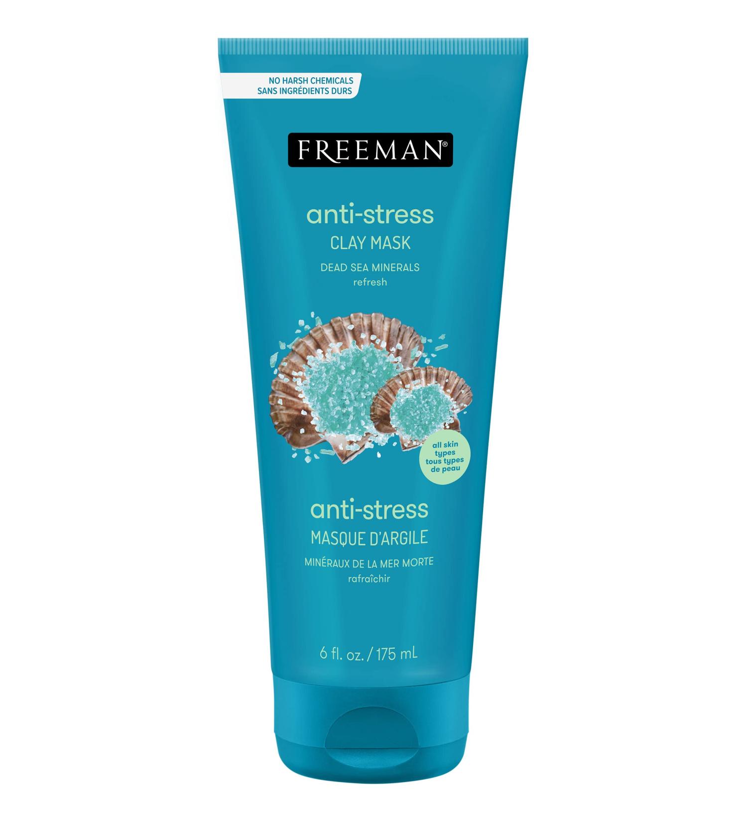 Freeman Anti-Stress Clay Mask with Dead Sea Minerals - 6 fl oz | Beauty & Skincare - Buy Online on GoSupps.com