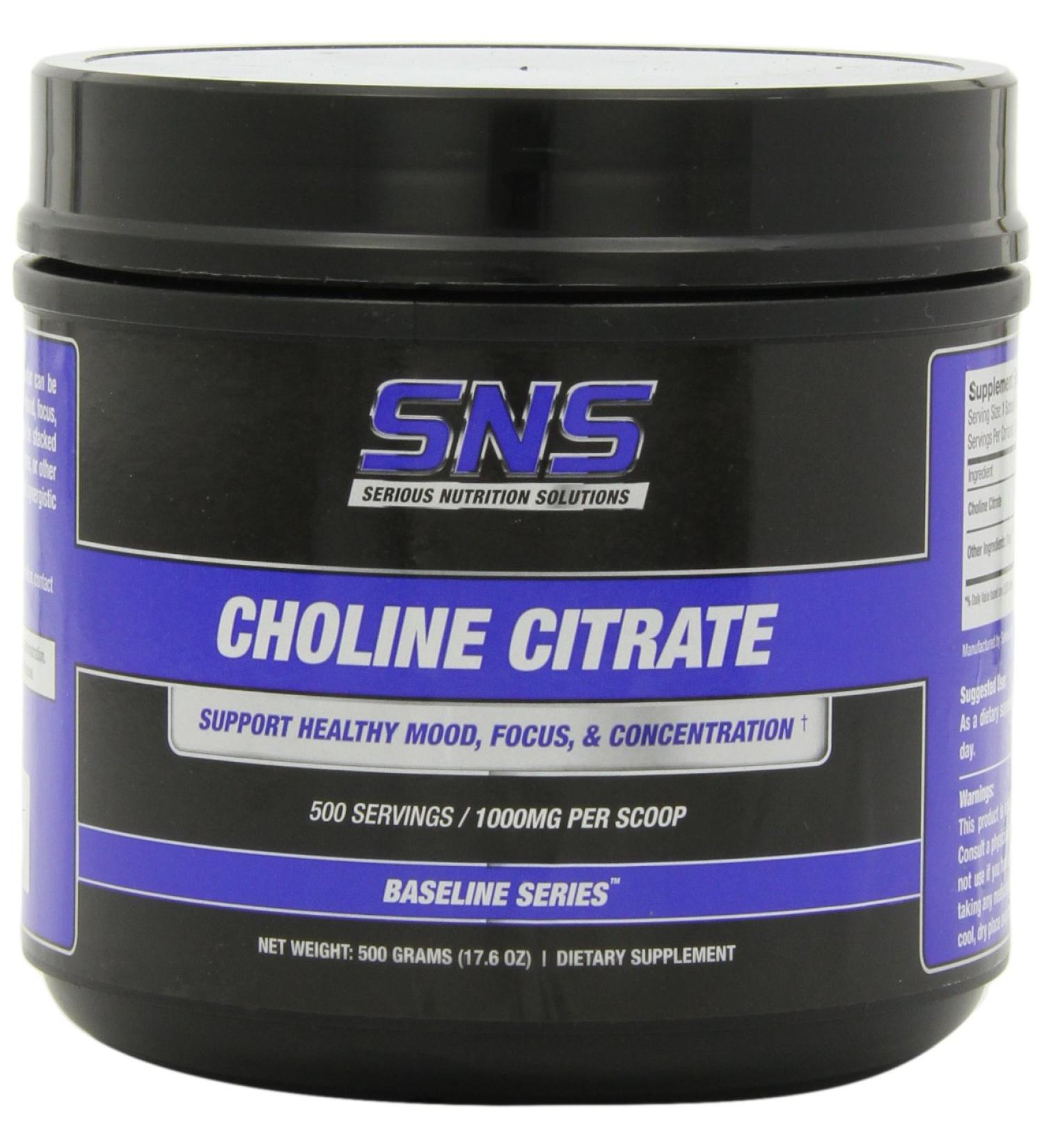 Choline Citrate Powder 500g | Powerful Brain & Liver Support Supplement - Buy Online on GoSupps.com