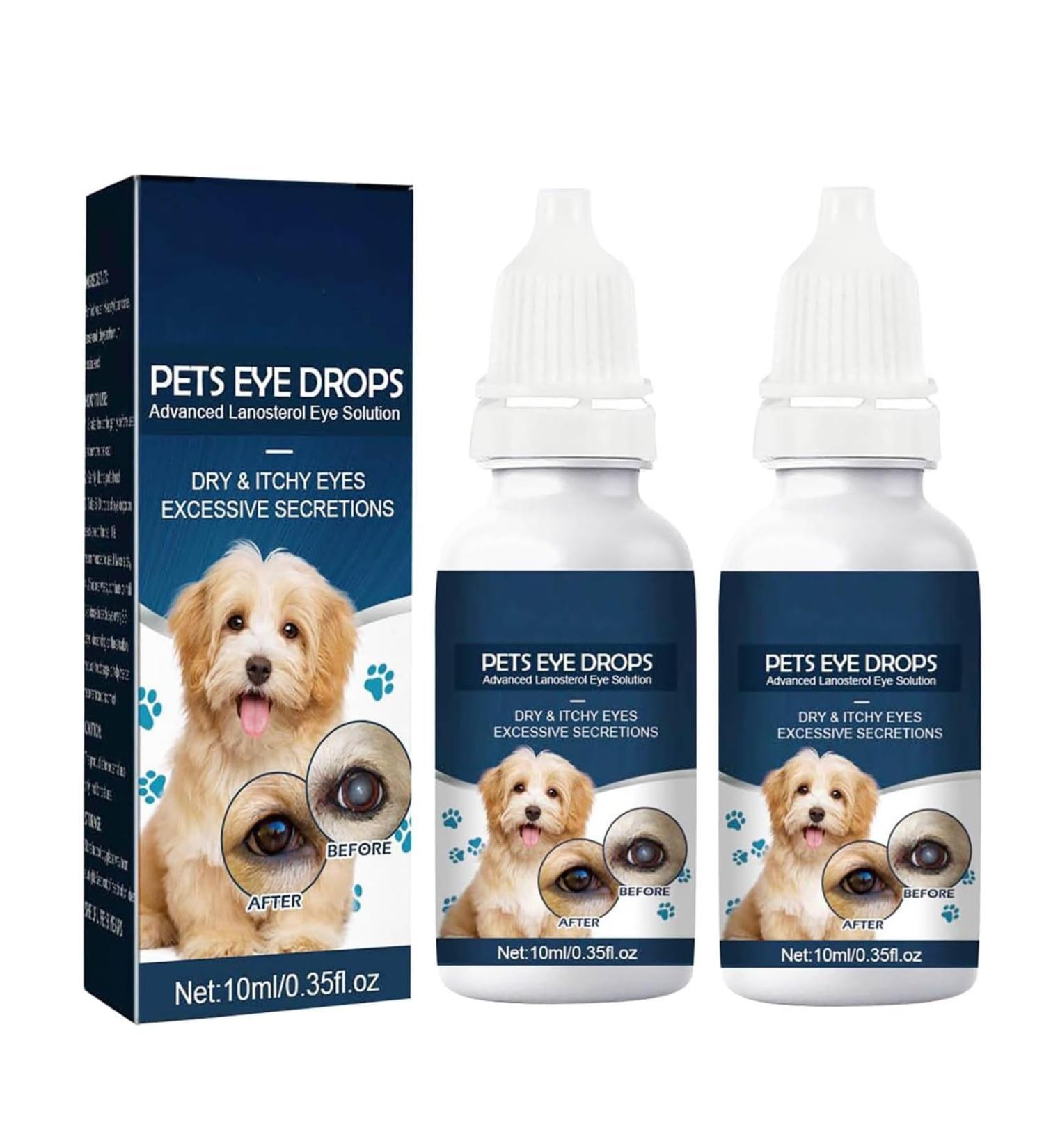 AUSTUS Dog Eye Drops for Dry Eyes Preservative Free - Advanced Lanosterol Eye Solution for Cataract Treatment Vet Recommend Comfort Reliever Eye Infection Itchy Vision Products Pet Eye Care - Buy Online on GoSupps.com