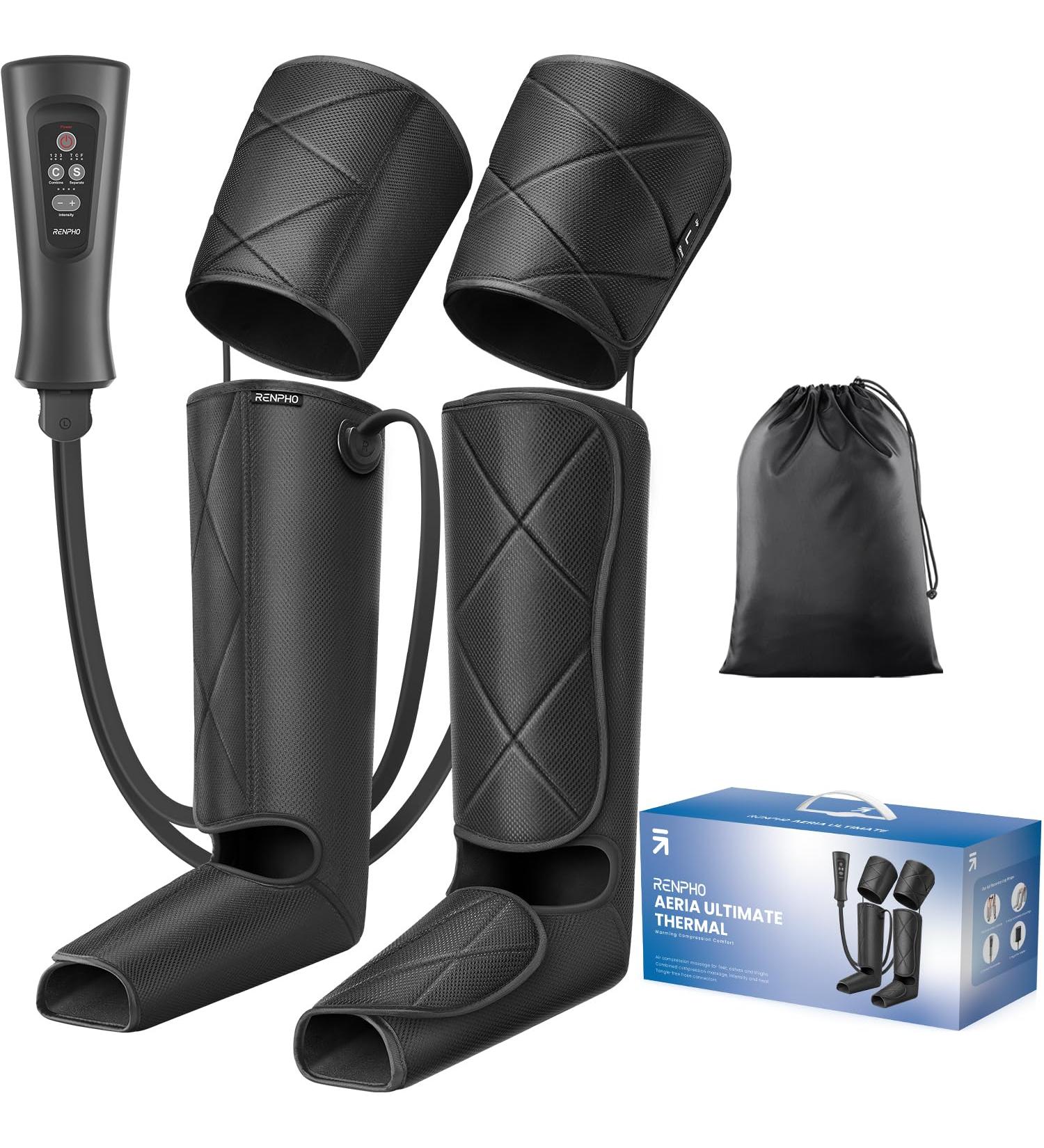 Renpho Leg Massage Device - Pain Relief Air Compression for Feet Calves & Thighs | 6 Modes & 4 Intensities | Perfect Gift for Mom & Dad - Buy Online on GoSupps.com