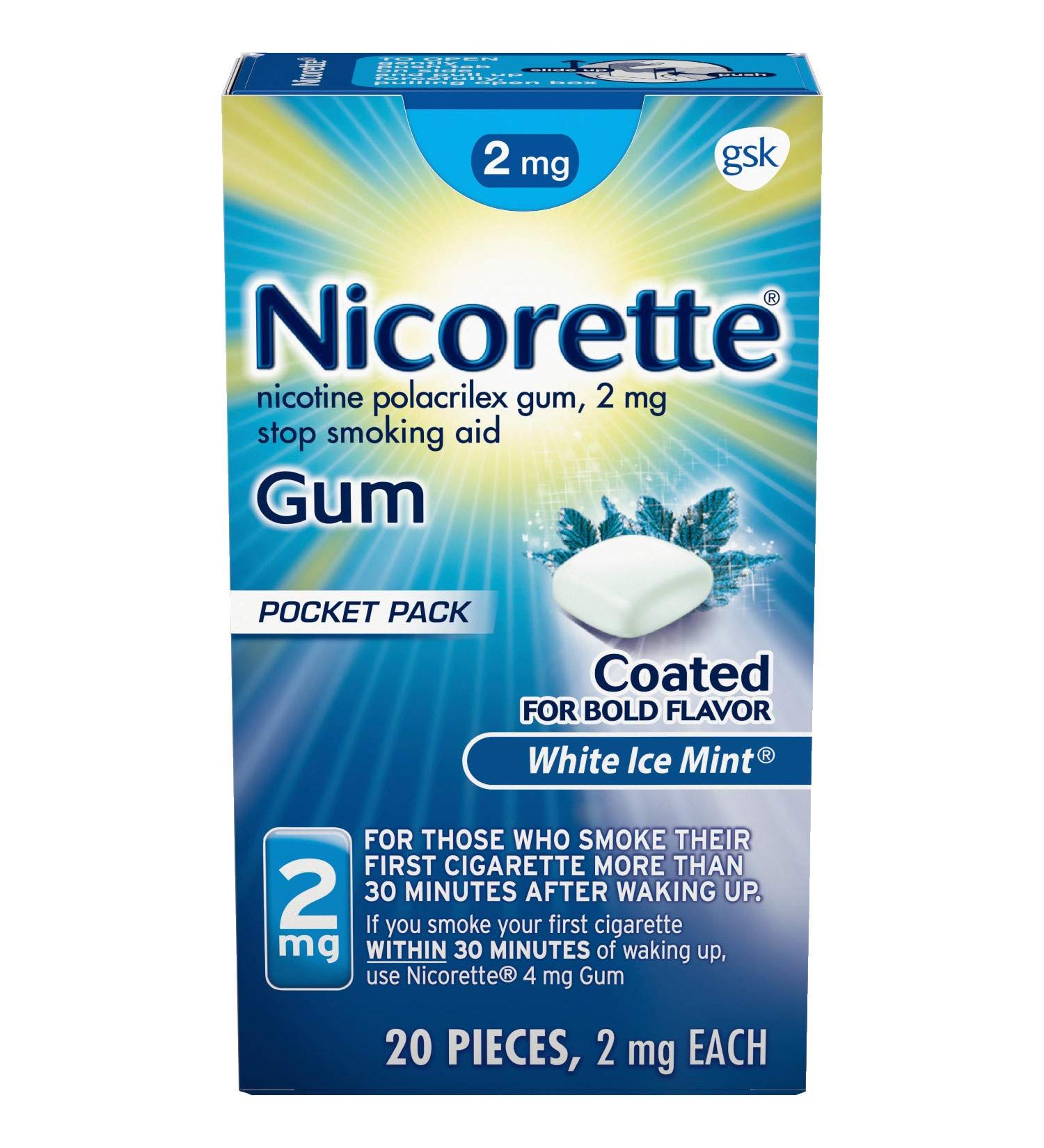 Quit Smoking Gum White Ice Mint