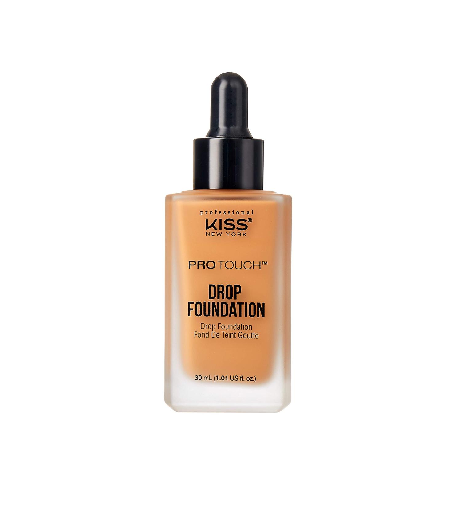 Kiss NY Professional PRO TOUCH Drop Foundation KPDF340 (Caramel) - Lightweight and Long-Lasting Coverage - Buy Online on GoSupps.com