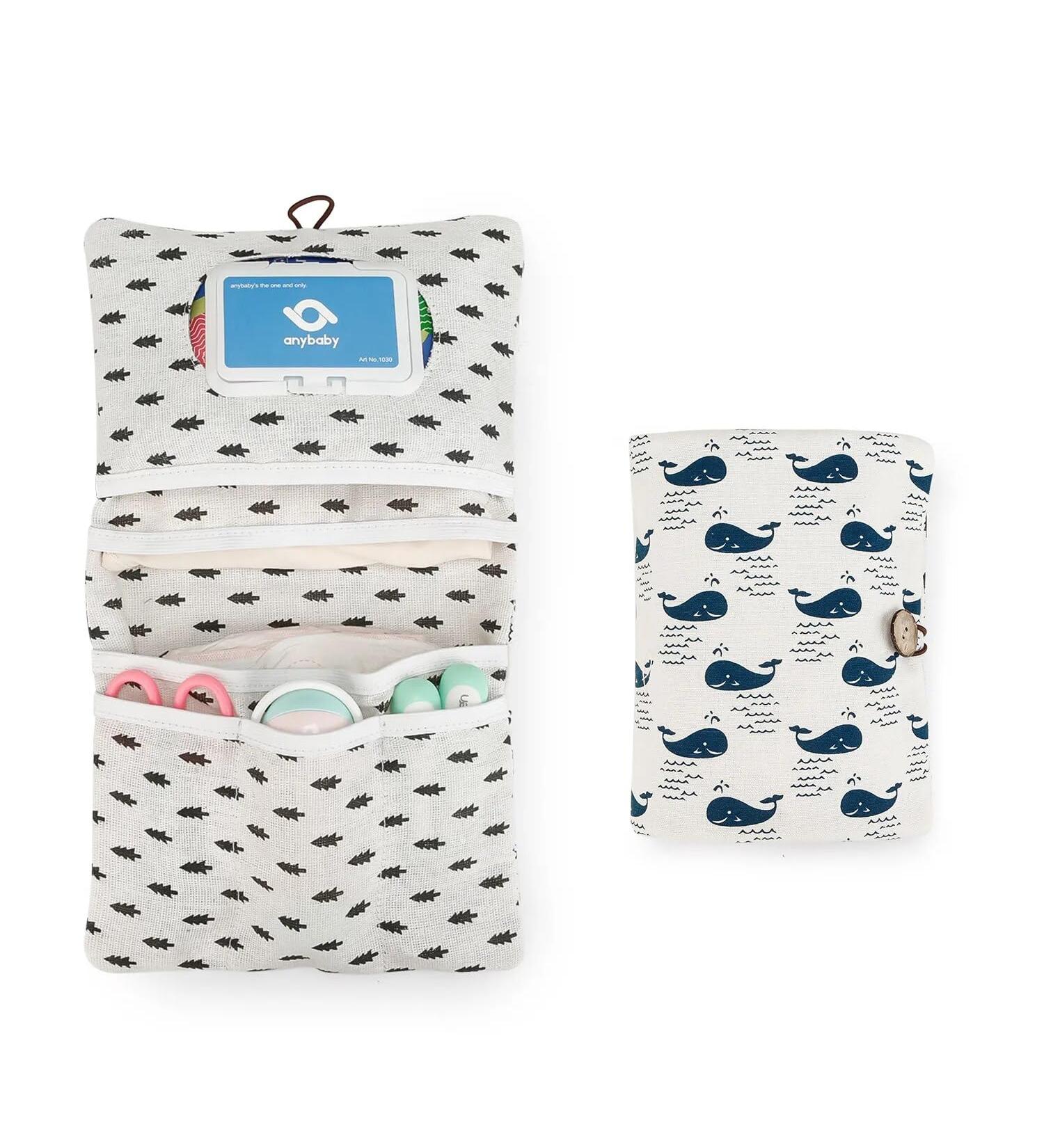 AVH Enterprise 2-in-1 Diaper Bag for Boys & Girls - Compact Organizer with Ample Space (Whale Design) - Perfect for On-the-Go Parents - Buy Online on GoSupps.com