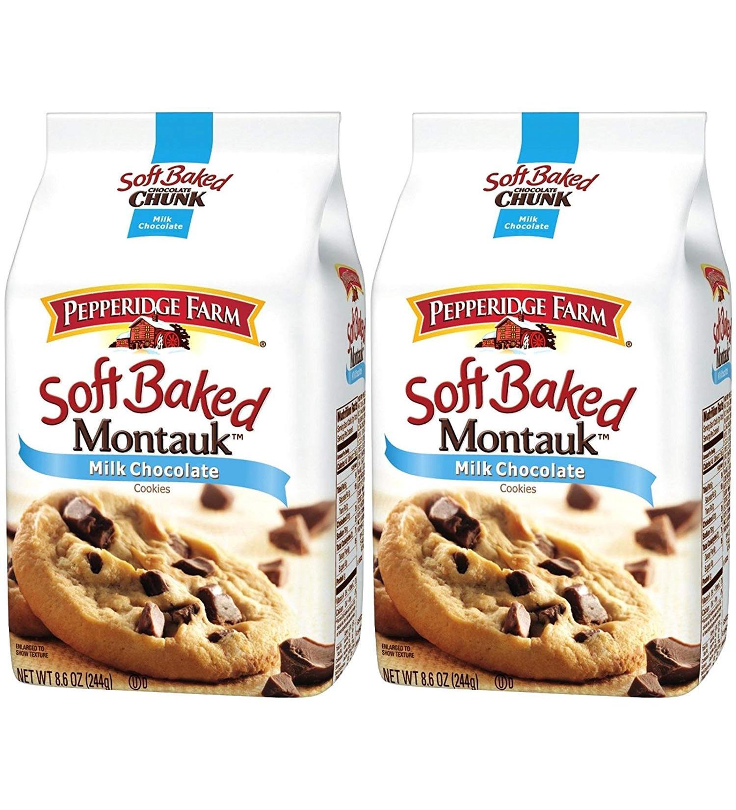 Pepperidge Farm Soft Baked Cookies, Montauk Milk Chocolate Chip, 8.6 Ounce (2 Bags) Milk,Chocolate Chip 8.6 Ounce (Pack of 2)